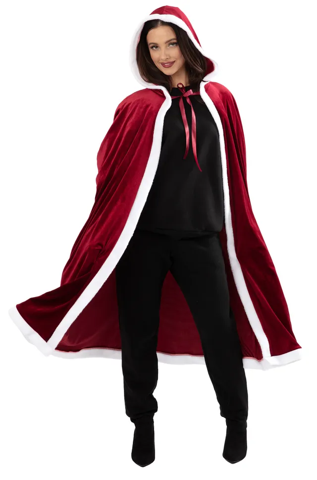 rubies-capes-weihnachtsfrau-cape-rot-samt-umhang image 1