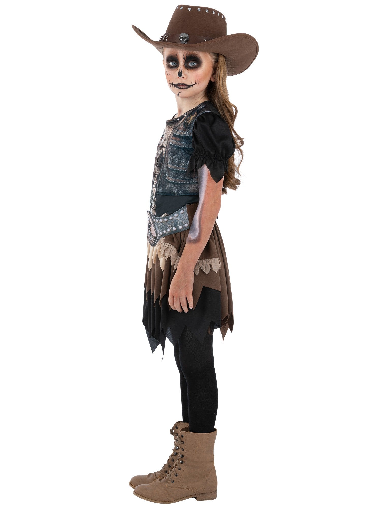 smiffys-fever-skelett-cowgirl-kinderkost-m-kleid-schwarz-m image 3