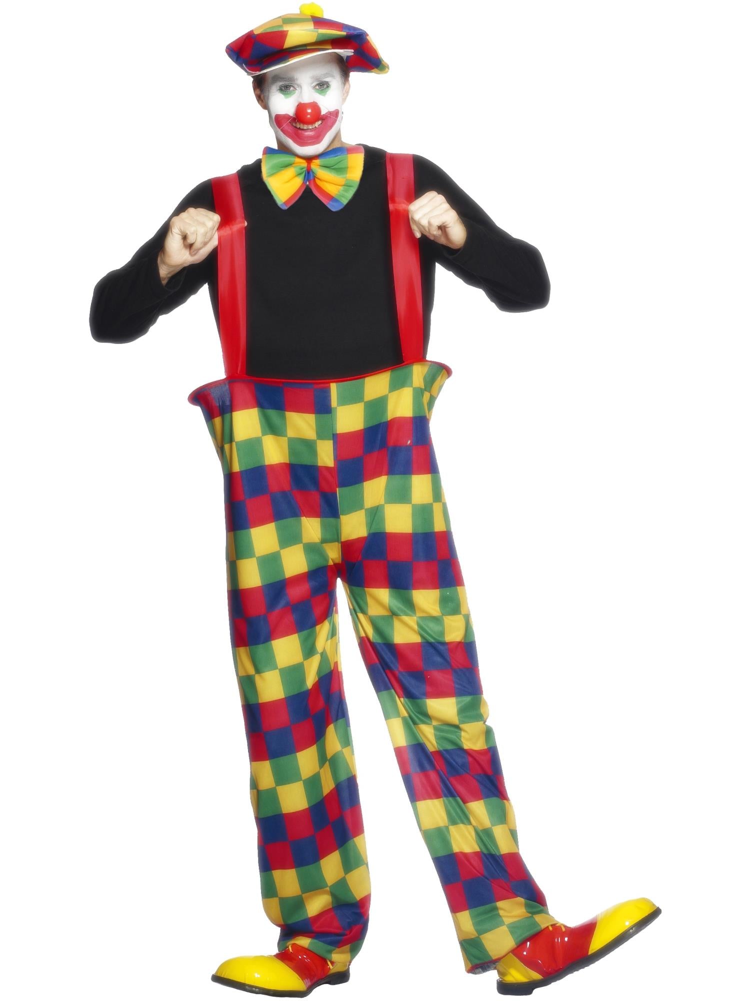 smiffys-fever-clown-kost-m-bunt-gestreift-3-tlg image 1