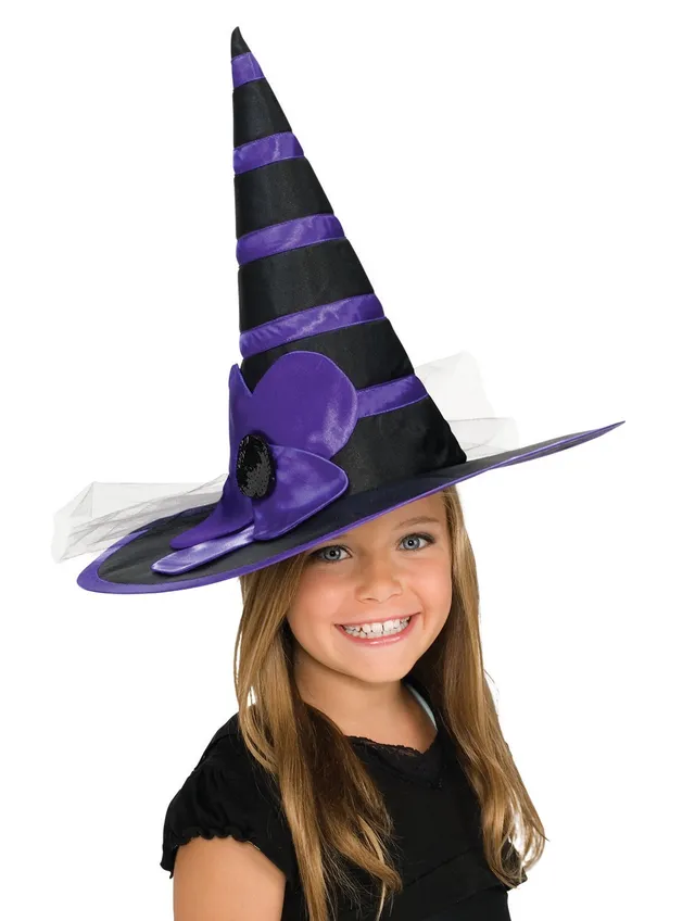 rubie-s-deluxe-purple-daisy-hexenhut-lila-kinder image 1