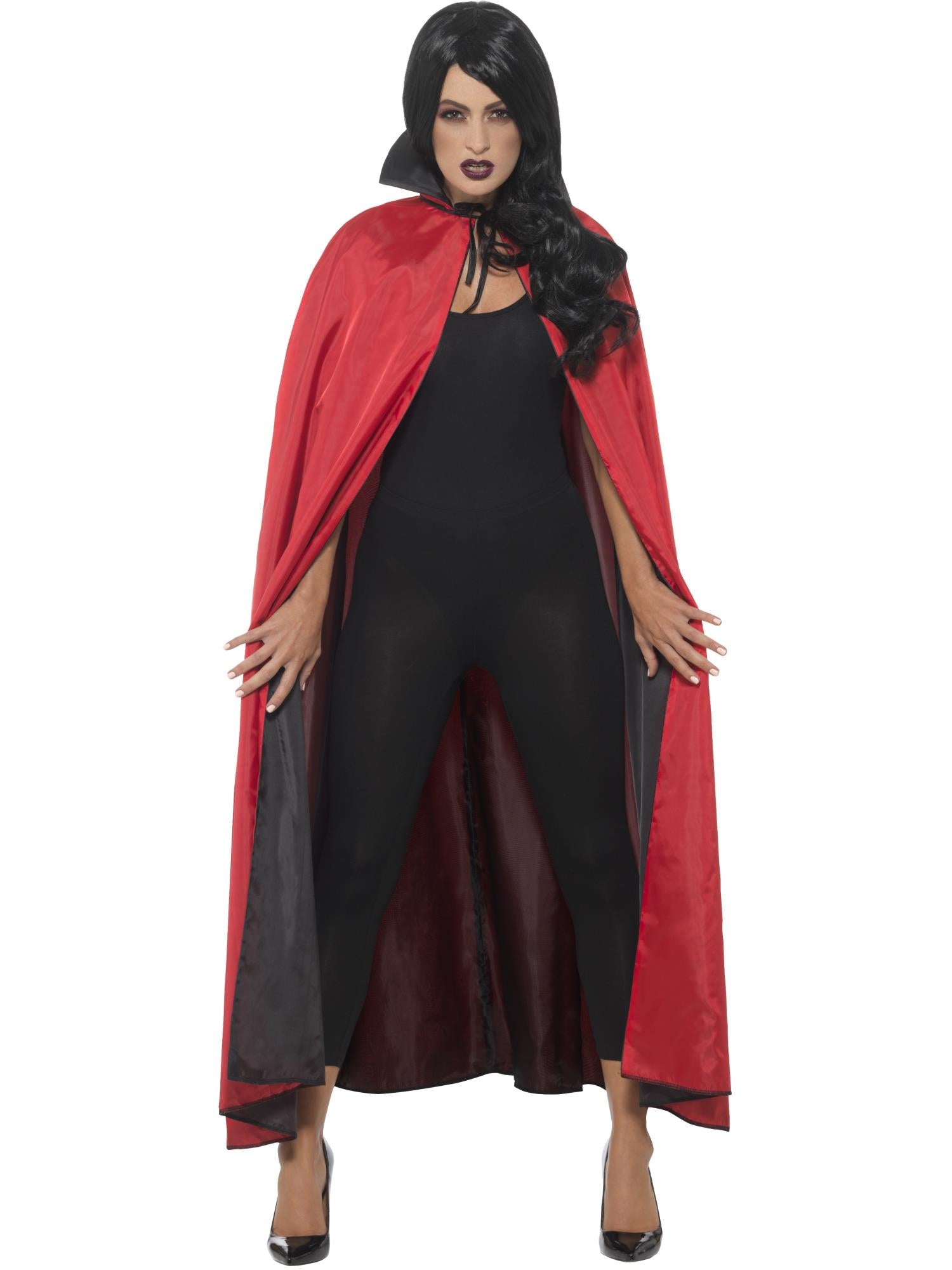 smiffys-fever-vampir-umhang-wende-cape-schwarz-rot image 6