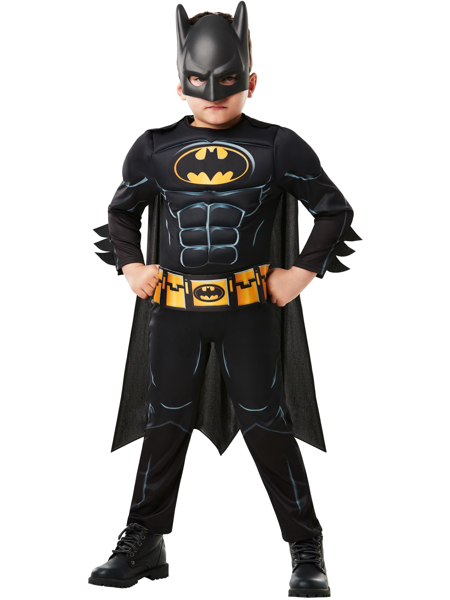 rubie-s-deluxe-batman-kinderkost-m-9-10-jahre-schwarz-muskelanzug image 4