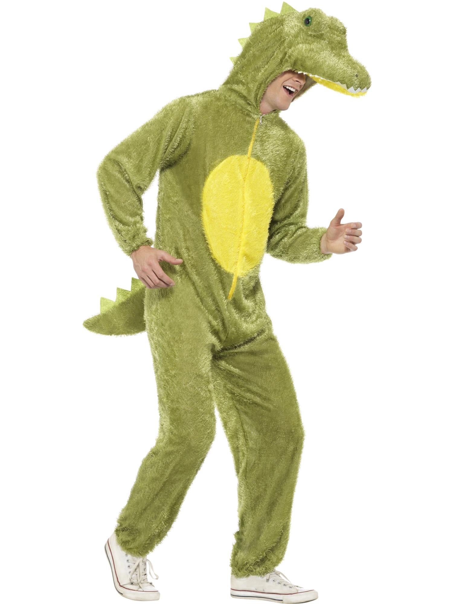 smiffys-fever-krokodil-kost-m-herren-gr-n-jumpsuit-m image 1