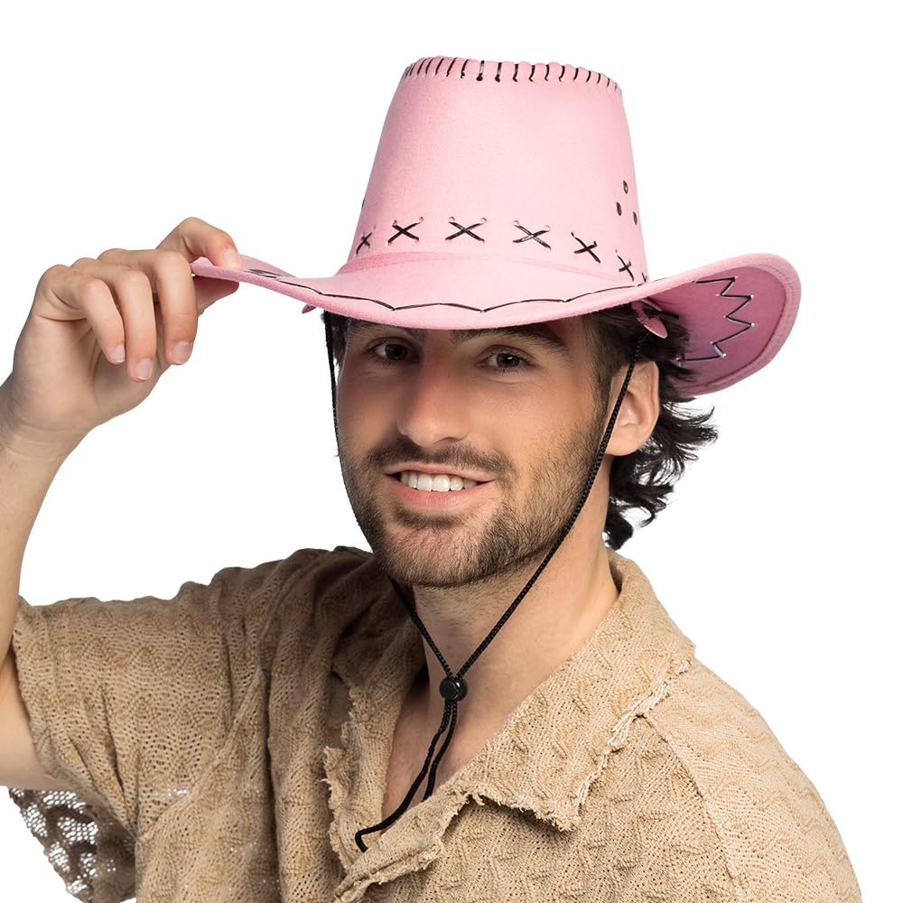 boland-savanne-cowboyhut-kunstleder-rosa-western-hut image 3