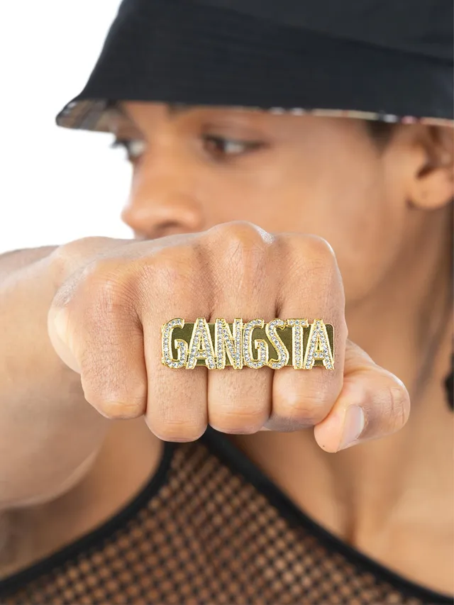 smiffys-fever-90s-gangsta-ring-kost-mring-gold image 1