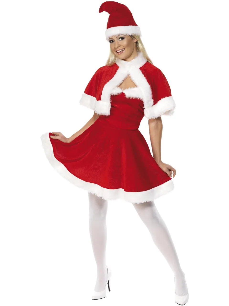 smiffys-fever-miss-santa-kost-m-rot-mit-cape-s-l image 1