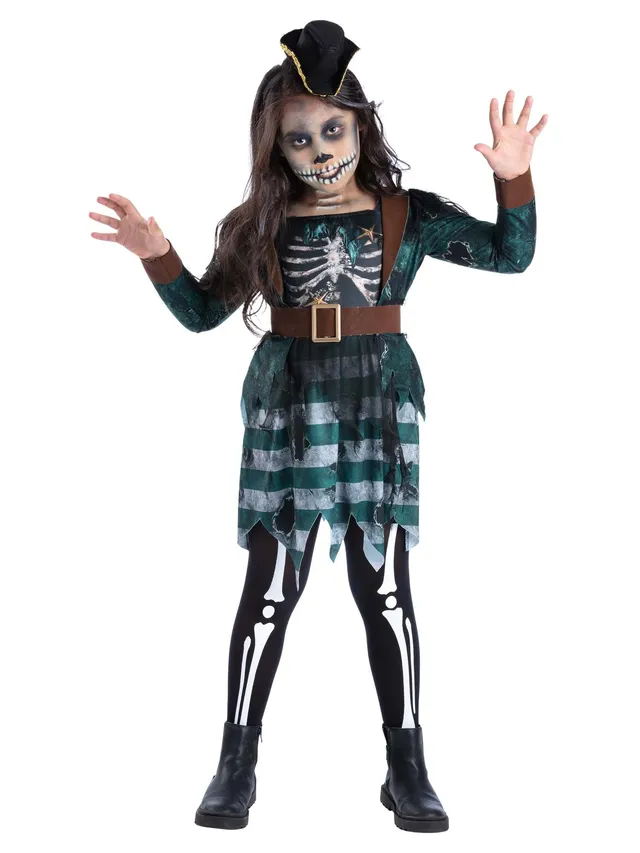 smiffys-fever-skeleton-pirate-maiden-m-dchenkost-m-l-10-12-pirat image 1