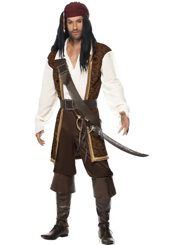 smiffys-fever-high-seas-pirate-piratenkost-m-braun-m image 1