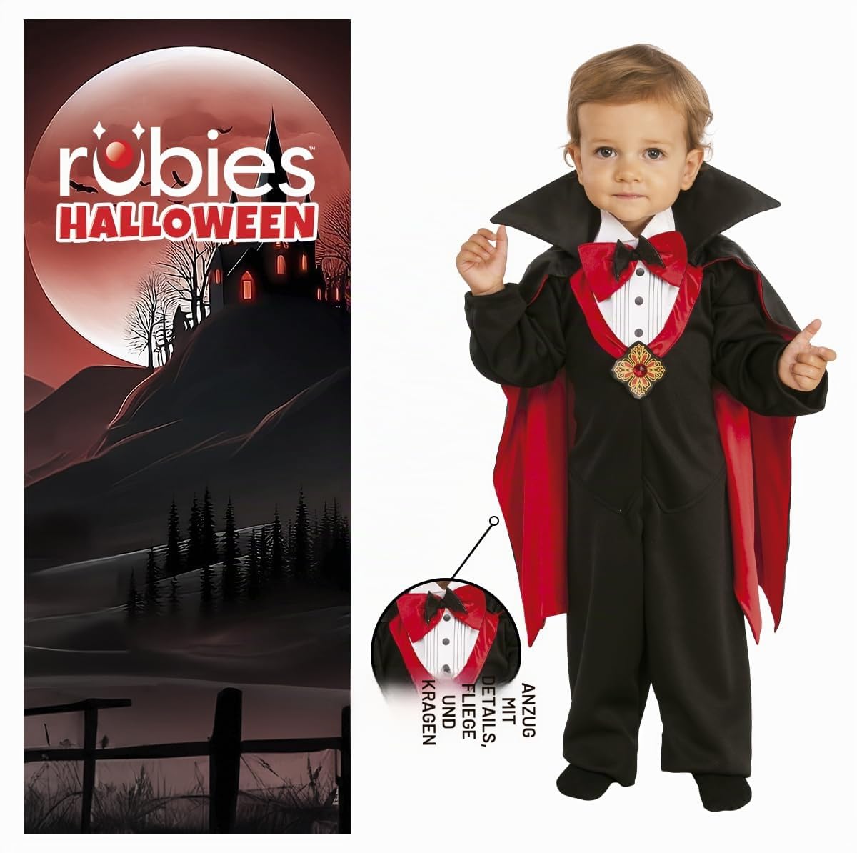 rubie-s-deluxe-draculin-baby-kost-m-mit-umhang-fliege image 3
