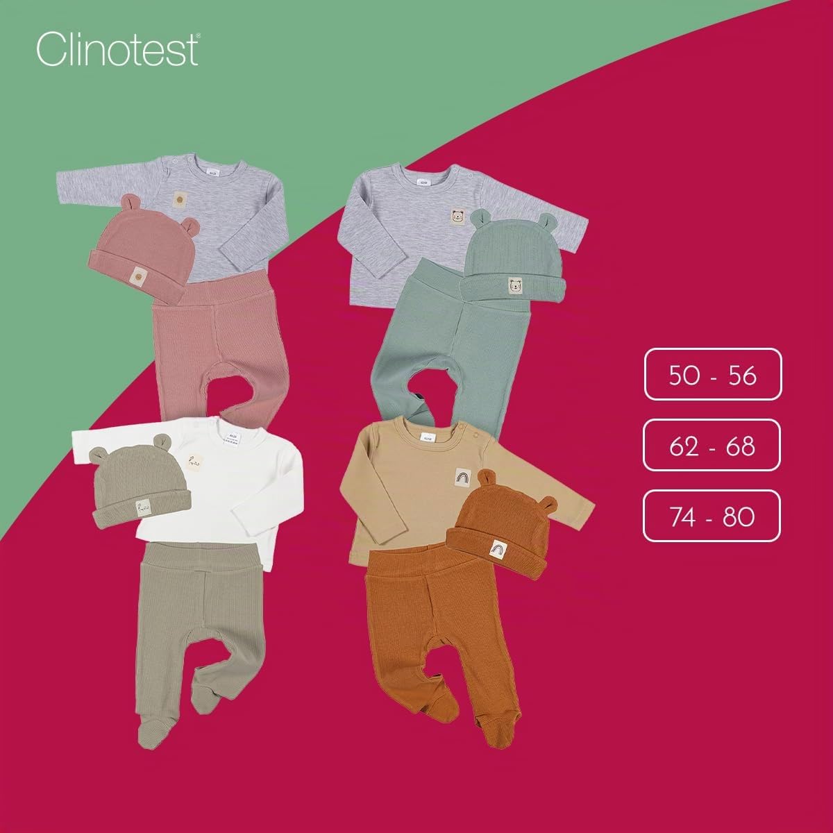 clinotest-nachwuchs-babyset-3-tlg-rosa-50-56-baumwolle image 3