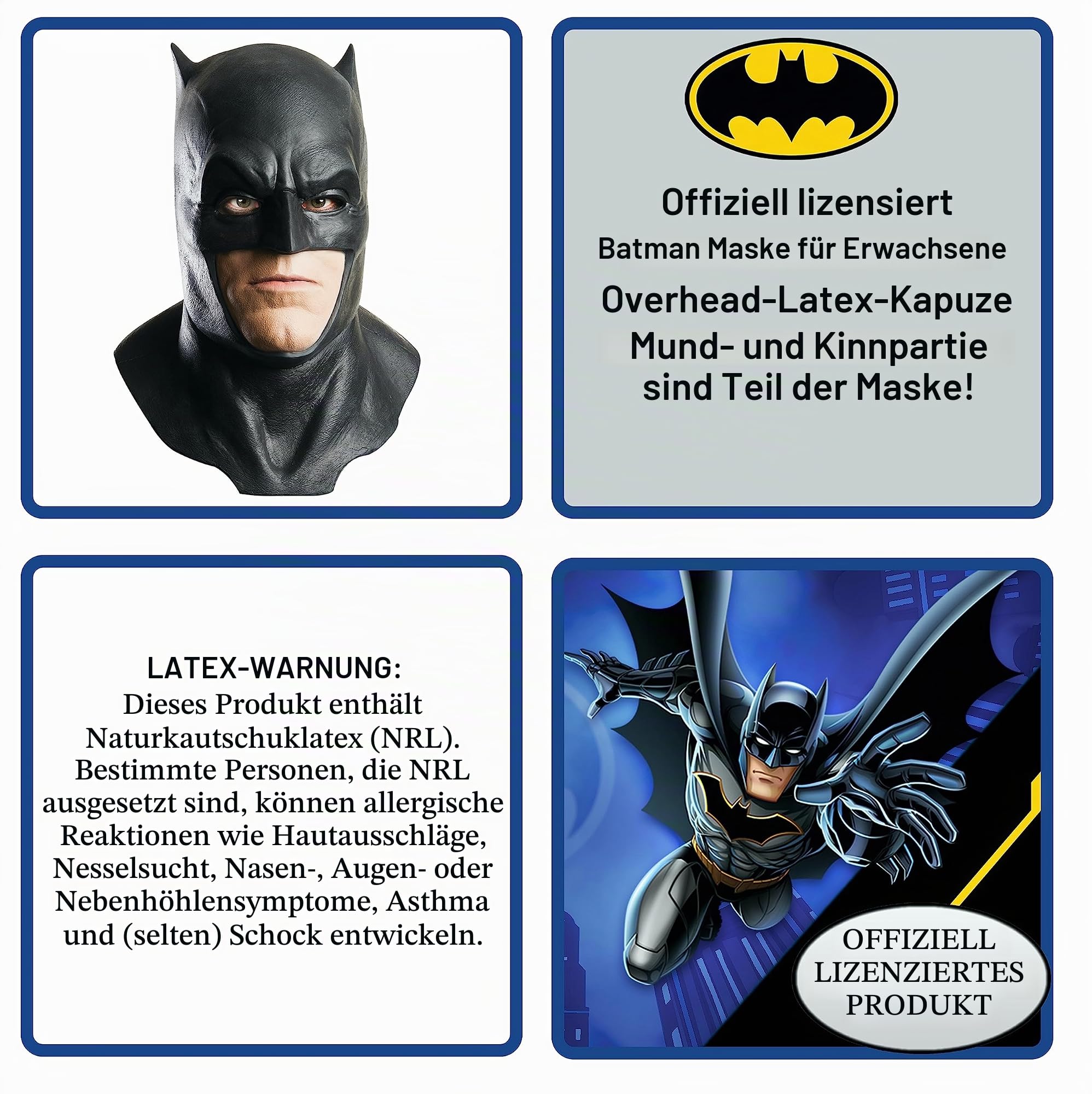 rubie-s-deluxe-bvs-batman-maske-schaumstoff-erwachsene image 2