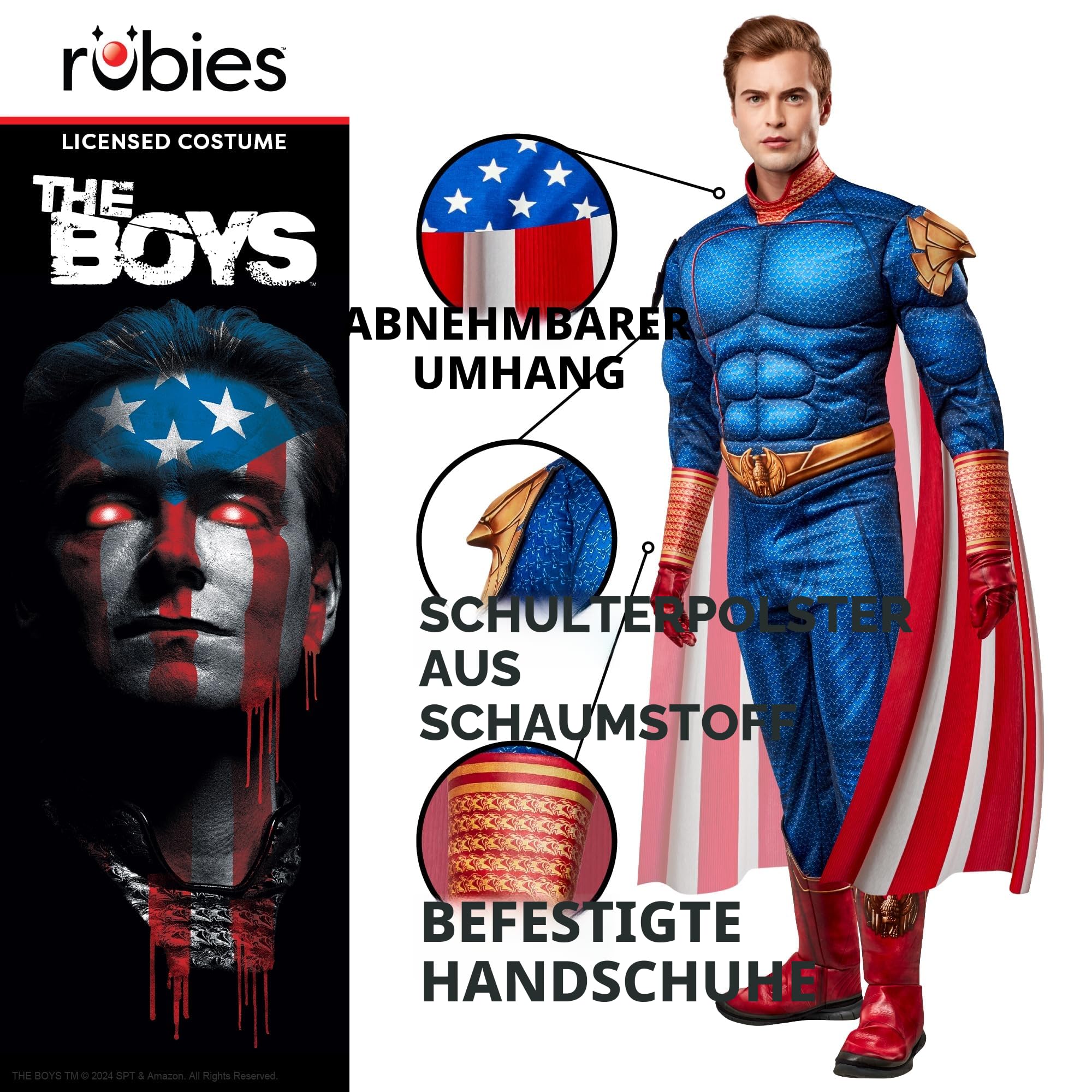 rubie-s-deluxe-homelander-kost-m-herren-superheld-xl image 2