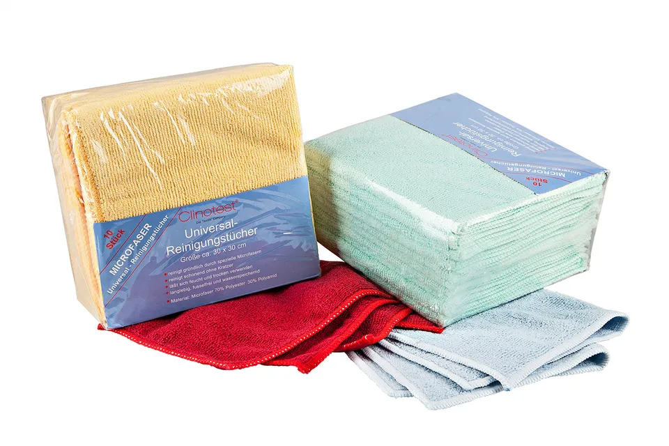 clinotest-servicetextilien-mikrofaser-putztuch-pastellblau-10er-pack image 1