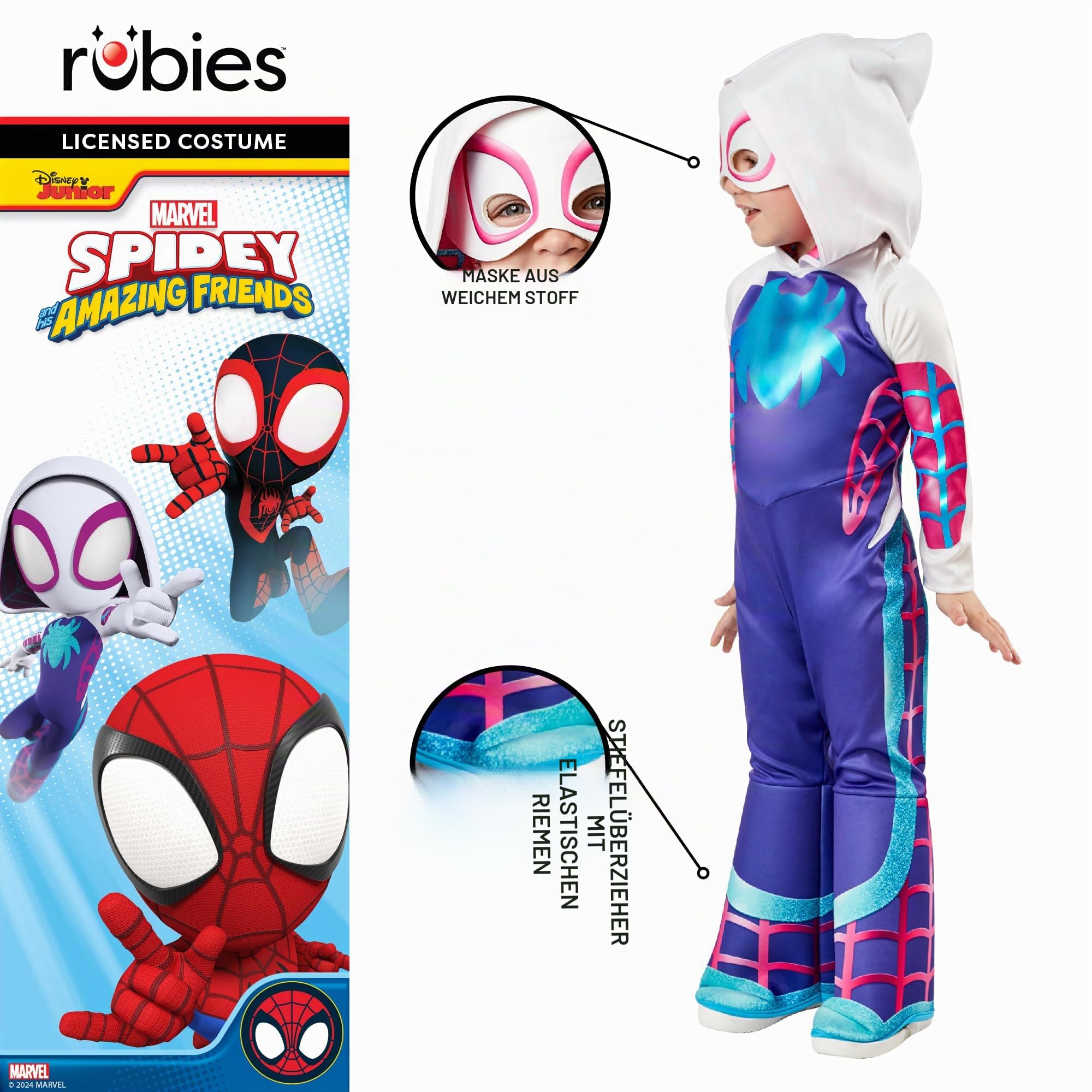 rubie-s-deluxe-ghost-spider-kleinkindkost-m-3-4-jahre image 3