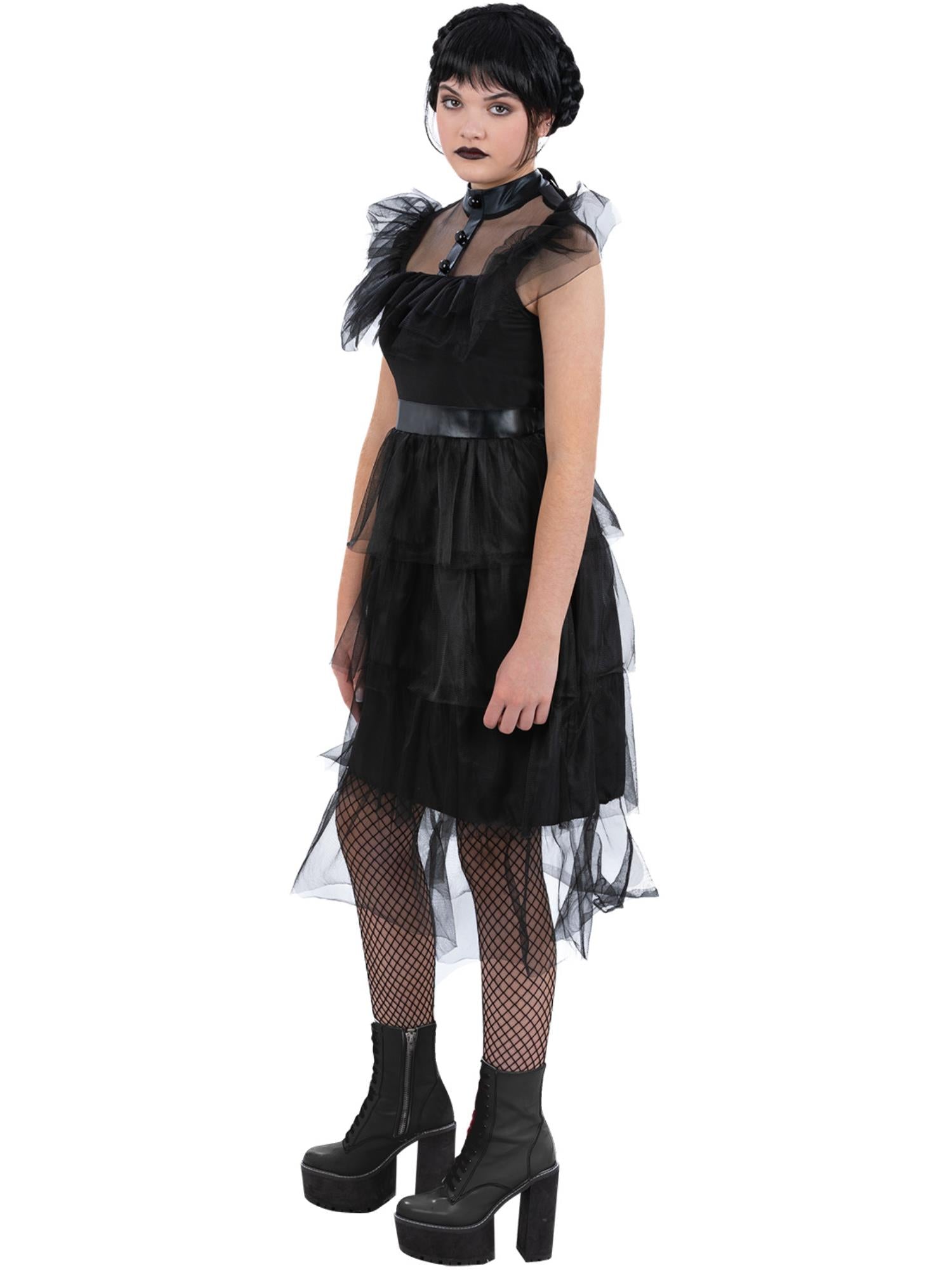 smiffys-fever-gothic-kleid-kinder-schwarz-t-ll-gr-l-10-12 image 3