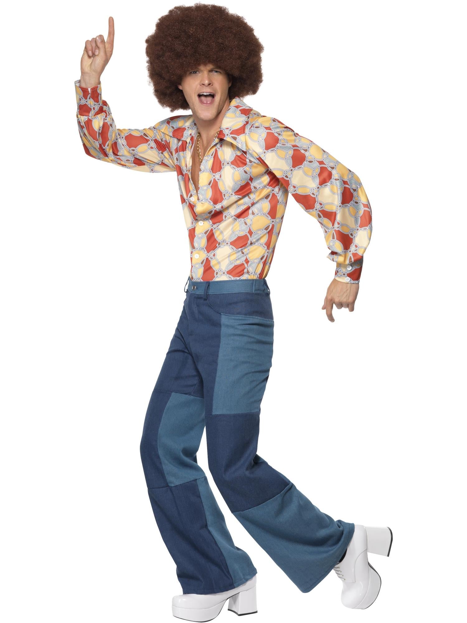 smiffys-fever-1970s-retro-kost-m-blau-mit-schlaghose image 4