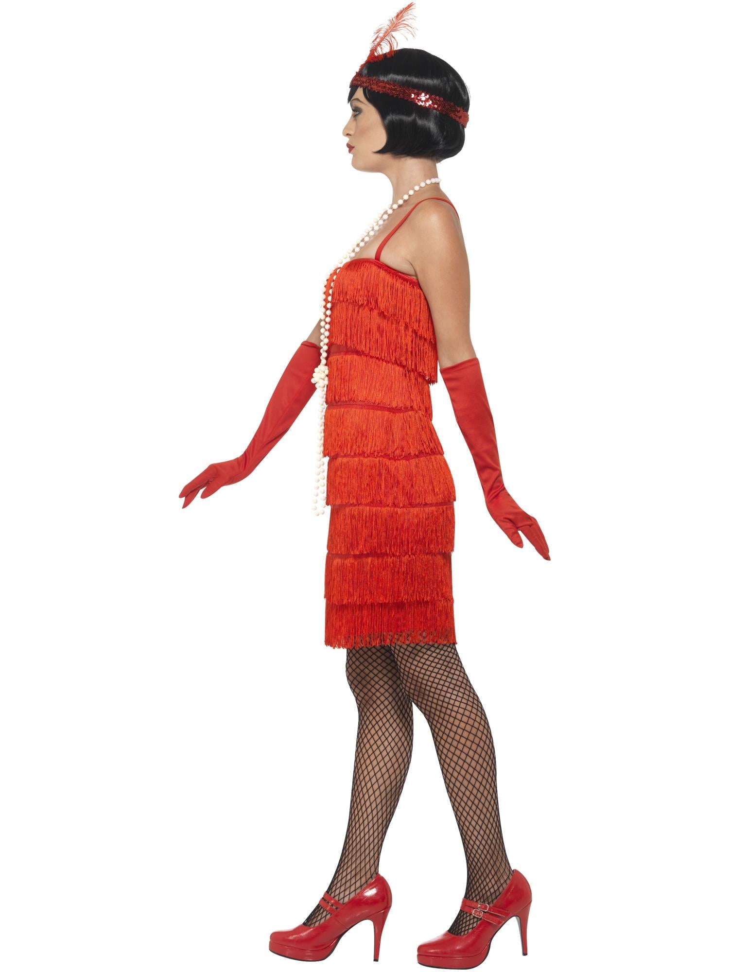 smiffys-fever-flapper-kost-m-rot-mit-fransenkleid-m image 3