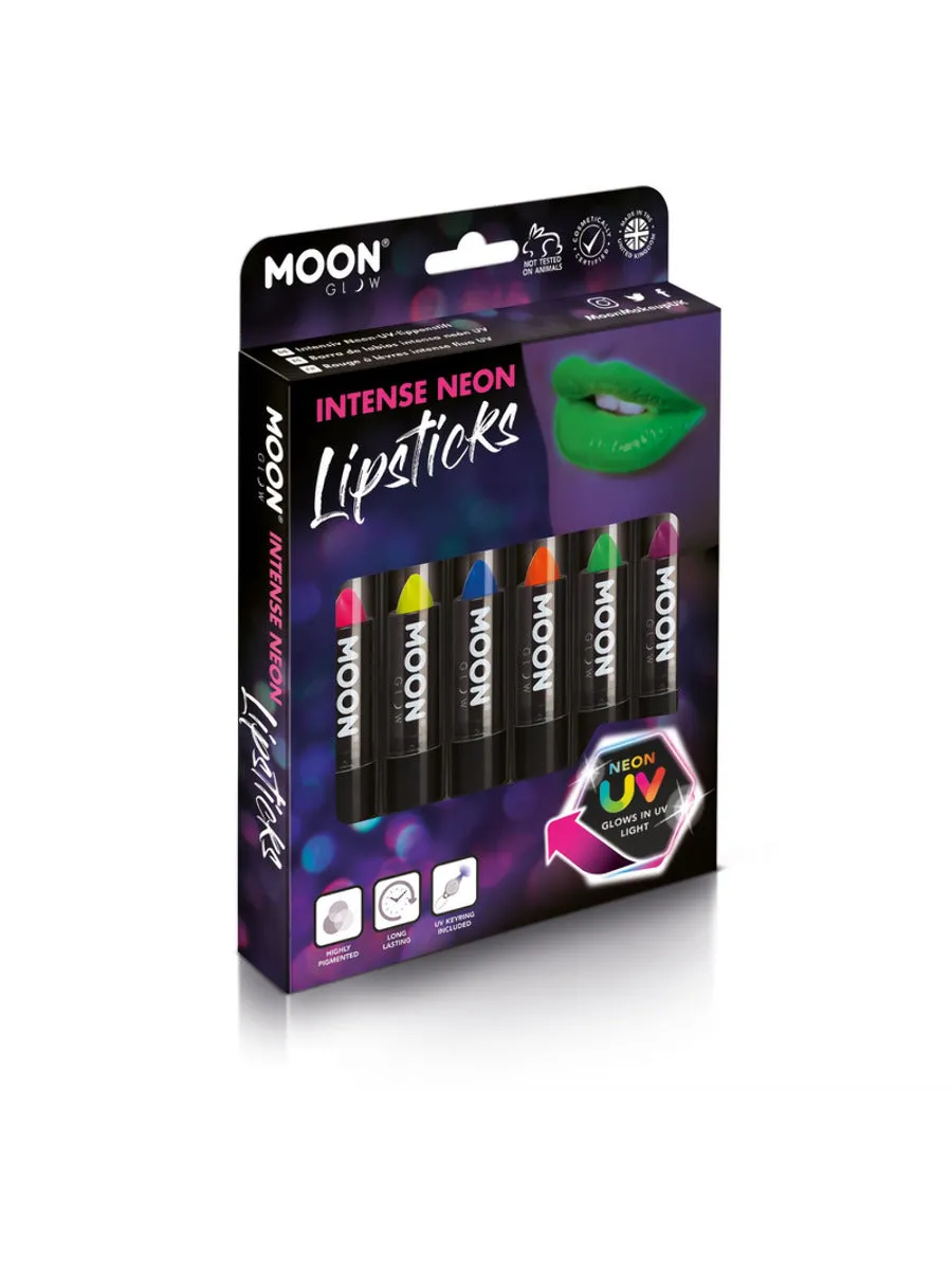 smiffys-makeup-fx-moon-glow-neon-uv-lippenstift-set-6-tlg image 1