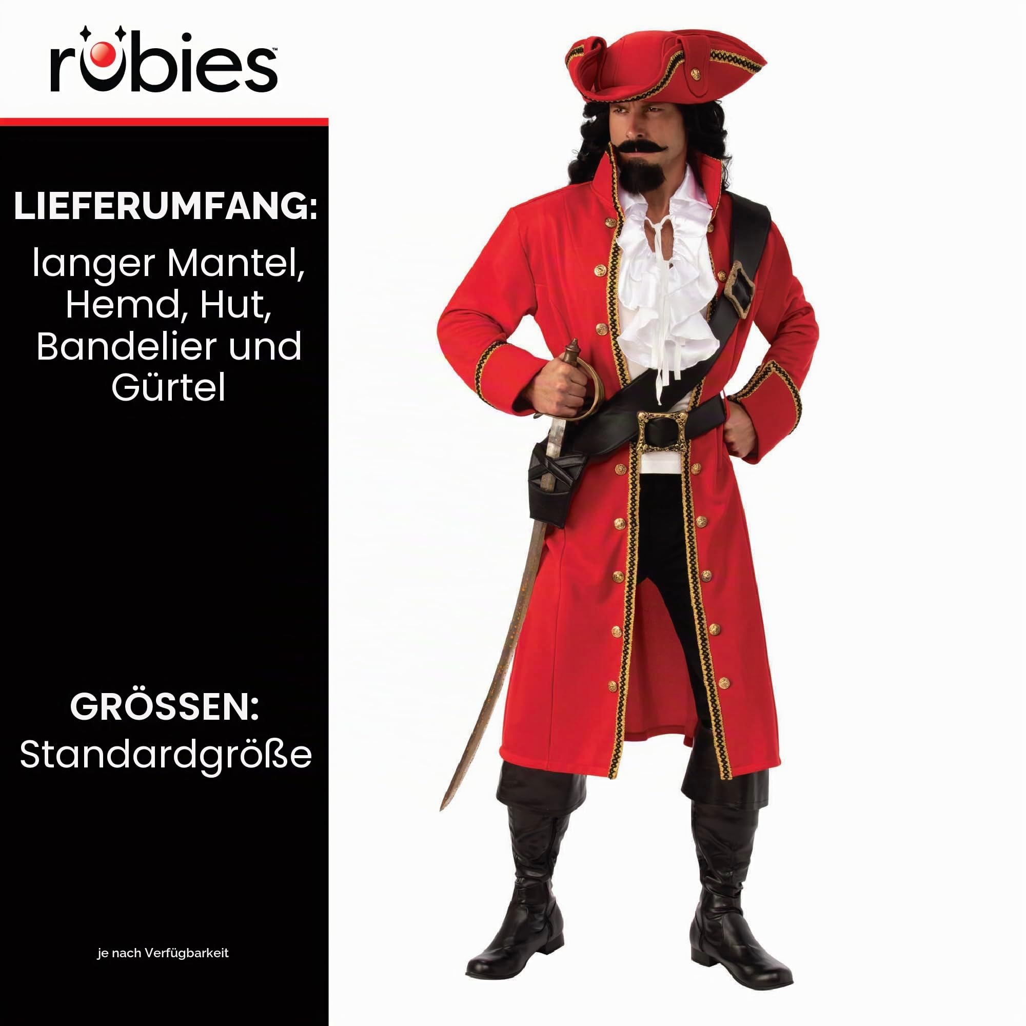 rubie-s-opus-collection-piratenkapit-n-kost-m-herren-rot image 2