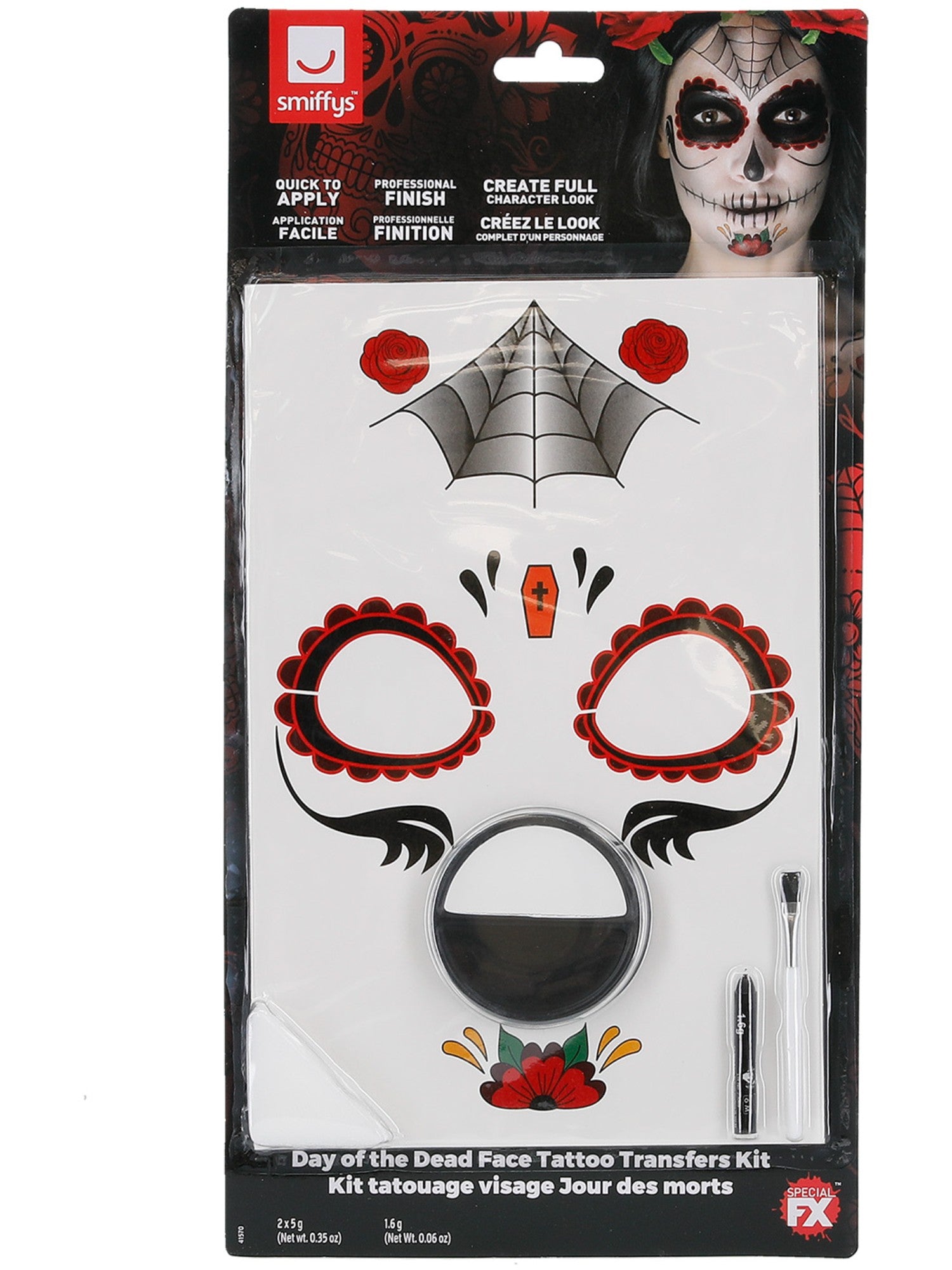 smiffys-makeup-fx-day-of-the-dead-schminkset-rot-schwarz-tattoo image 8