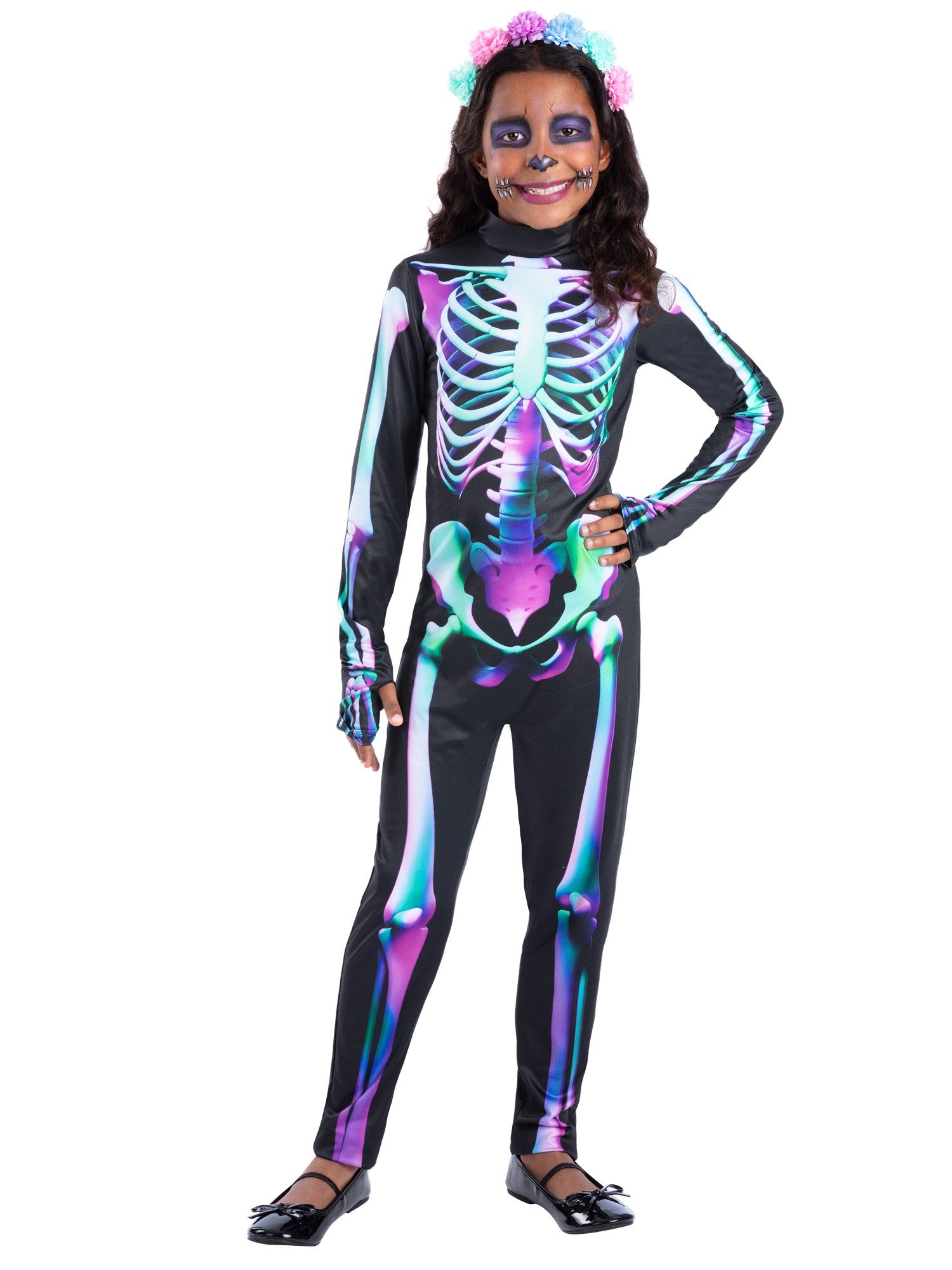 smiffys-fever-skelett-kinderkost-m-neon-l-10-12 image 4