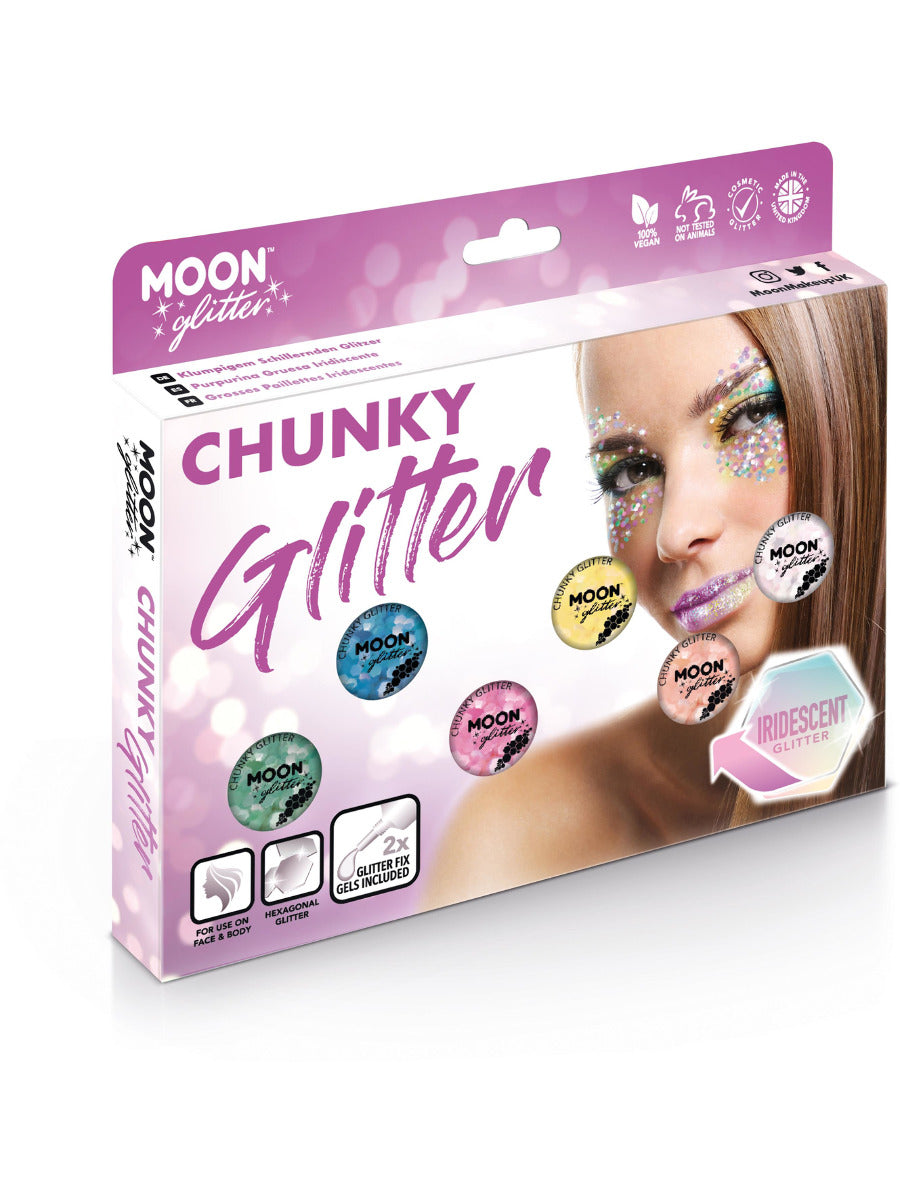 smiffys-makeup-fx-moon-glitter-chunky-glitzer-iridescent-3g image 1