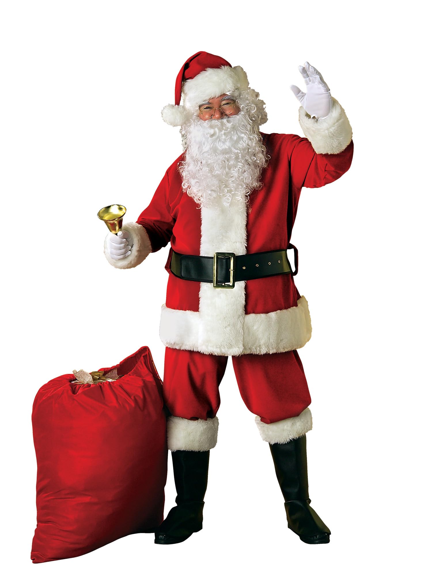 rubie-s-deluxe-weihnachtsmann-kost-m-samt-mit-per-cke image 1