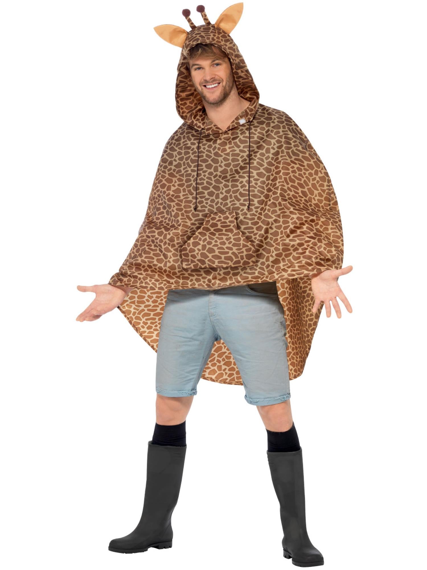 smiffys-fever-giraffe-party-poncho-kost-m-braun image 4