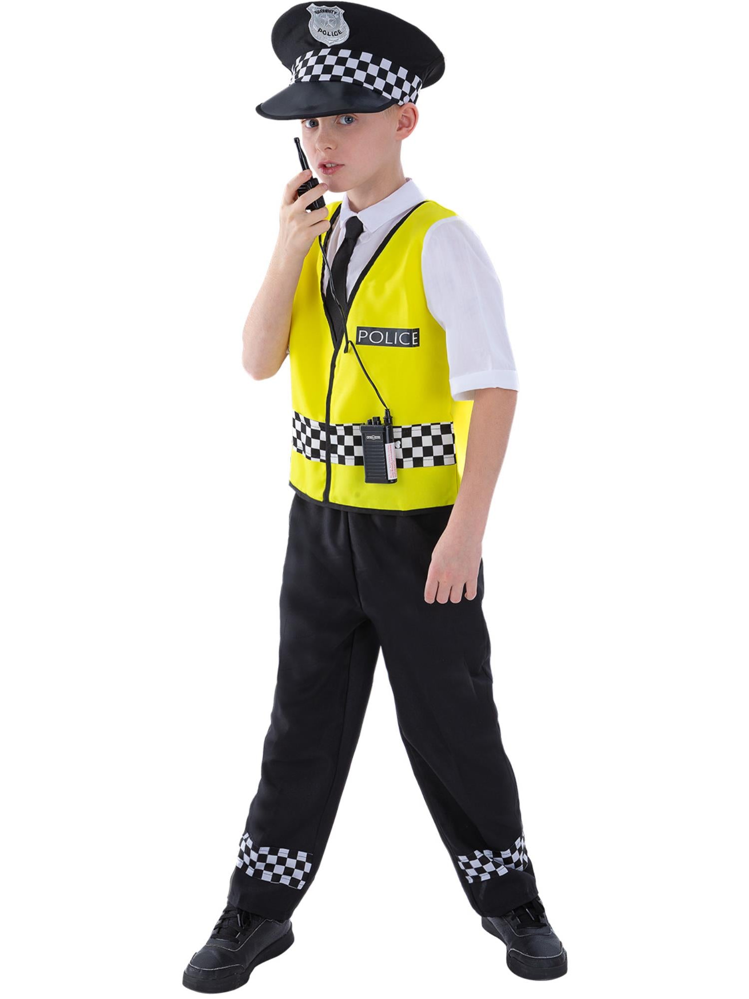 smiffys-fever-police-boy-polizei-kinderkost-m-jungen-gelb-hi-vis image 4