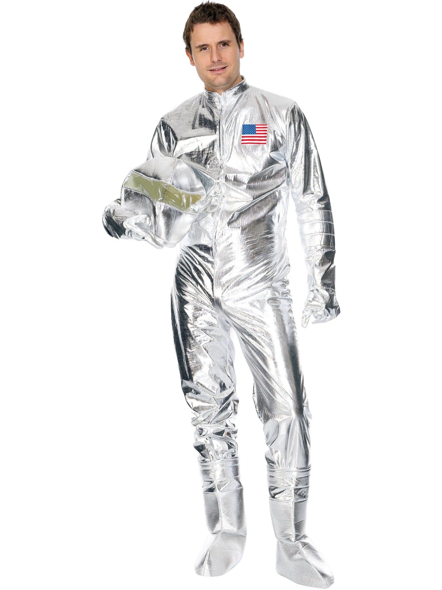 smiffys-fever-spaceman-kost-m-overall-silber-herren image 2