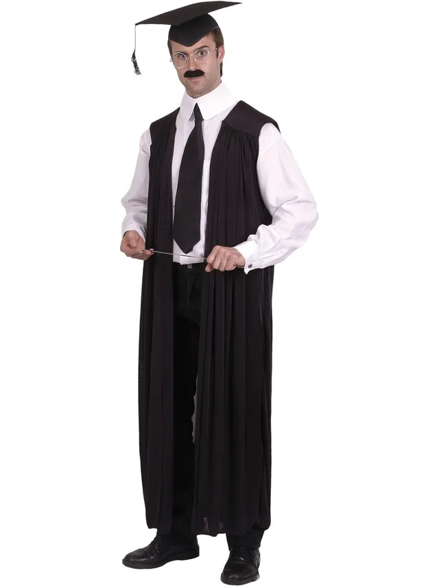 smiffys-fever-teachers-gown-kost-m-herren-schwarz image 1