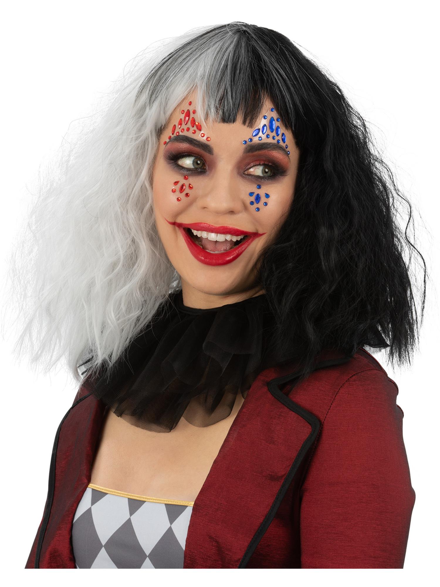 smiffys-makeup-fx-jester-face-jewels-gesichtssteine-rot-blau image 1