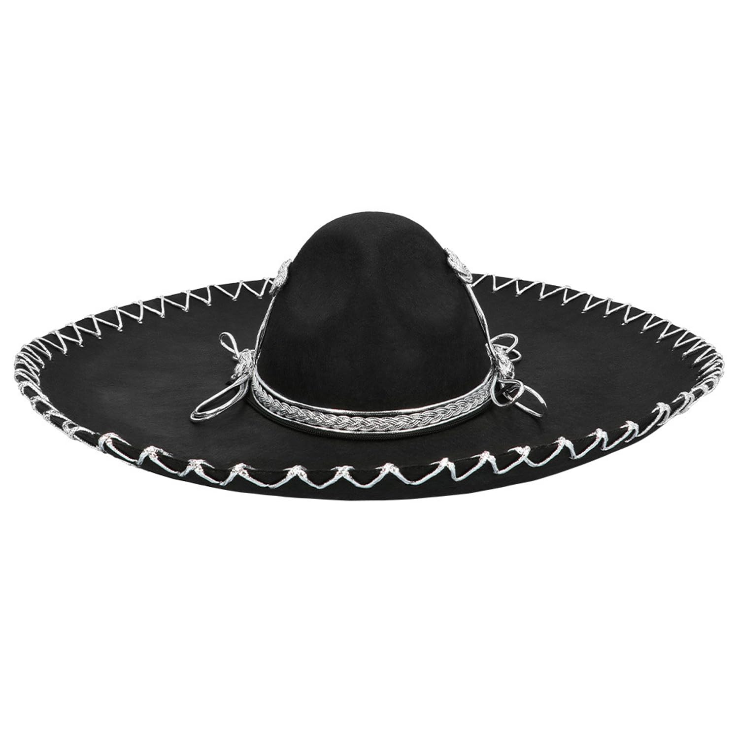 boland-guillermo-sombrero-hut-schwarz-4er-set-50-cm-mexiko image 2