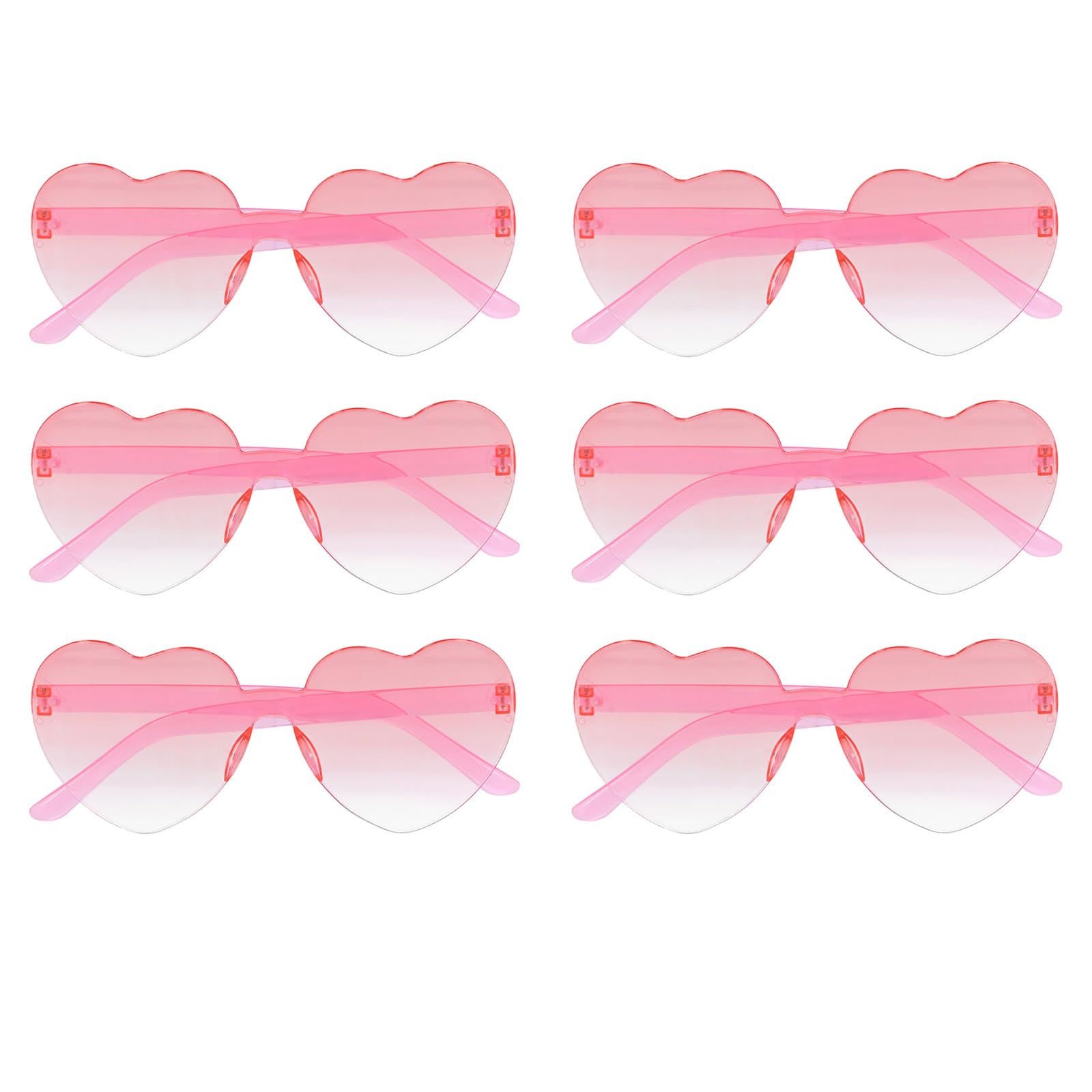 boland-love-peace-partybrille-6er-set-rot-hippie-fasching image 1