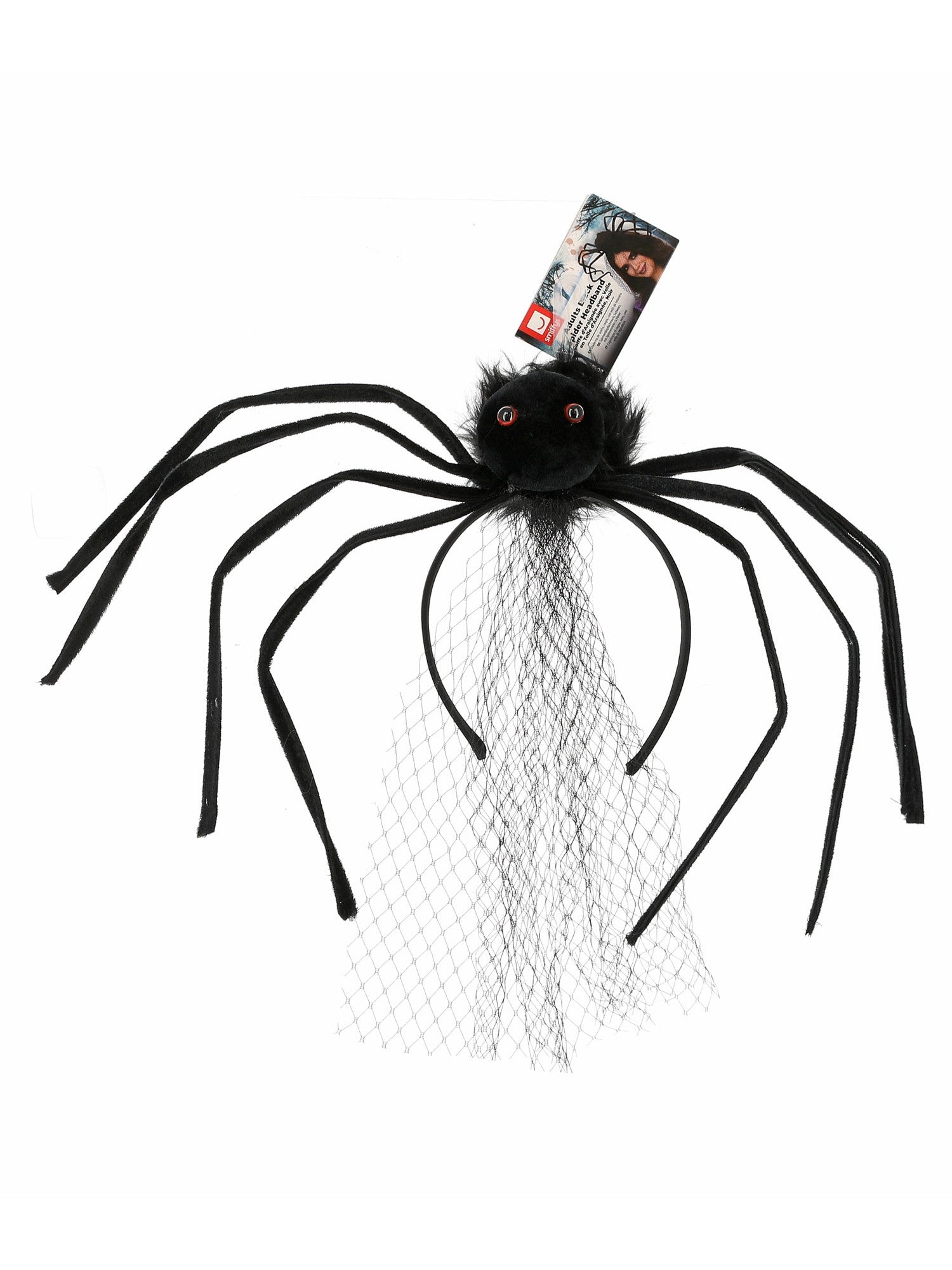 smiffys-fever-spinne-haarreif-schwarz-mit-schleier-einheitsgr-e image 2