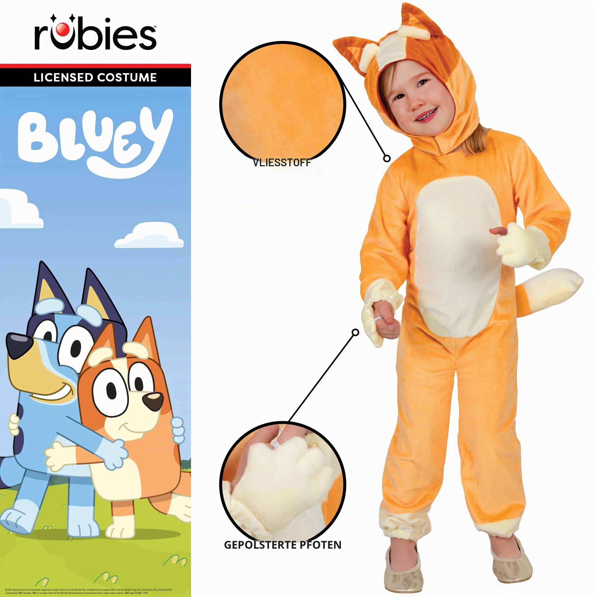 rubie-s-deluxe-bluey-bingo-kinderkost-m-3-4-jahre image 2