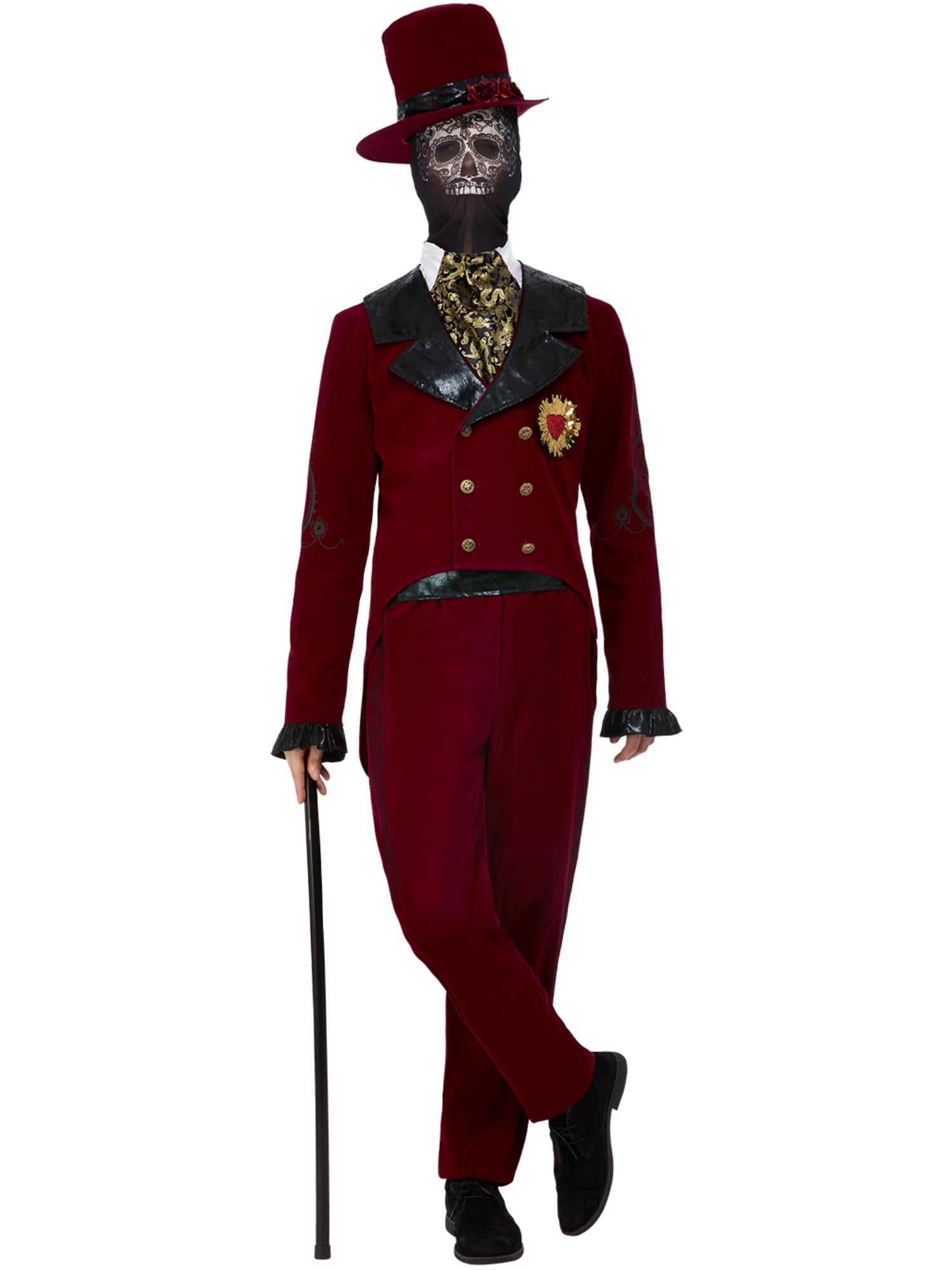 smiffys-fever-dotd-groom-kost-m-deluxe-bordeaux-gr-l image 2