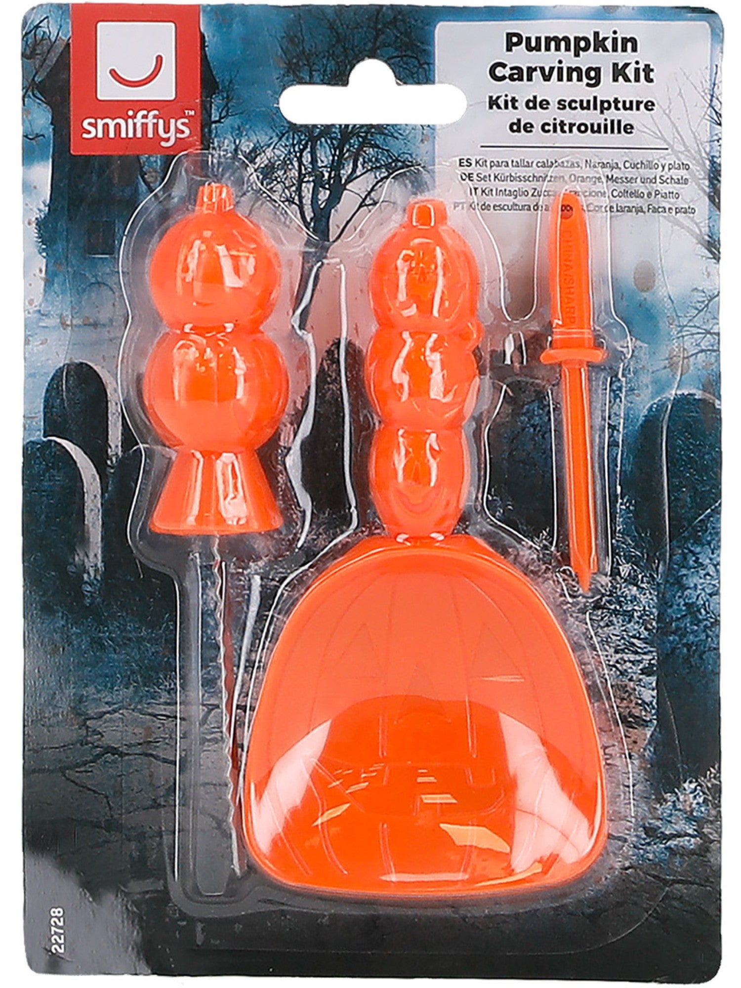 smiffys-fever-k-rbis-schnitzset-orange-3-teilig image 3