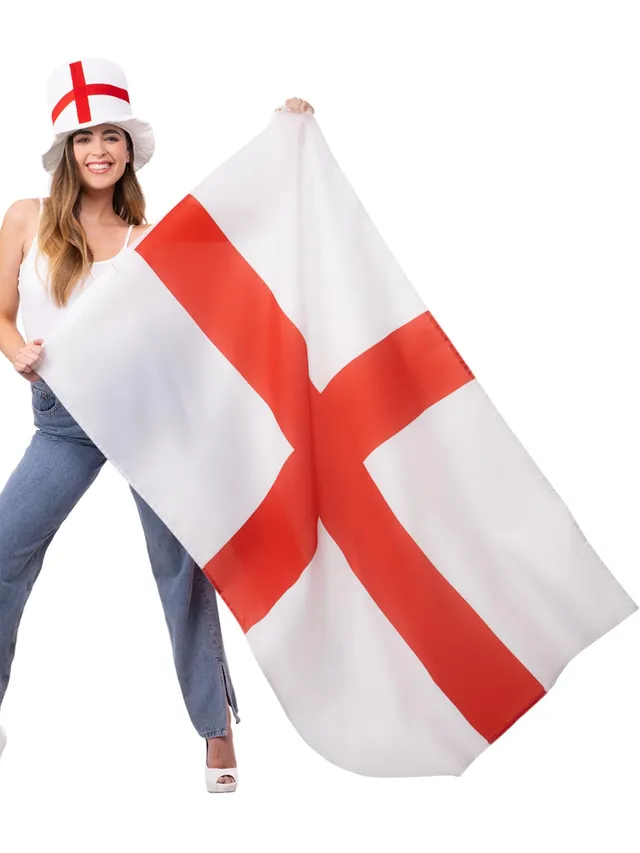 smiffys-fever-england-flagge-5ft-x-3ft-polyester-rot-wei image 1