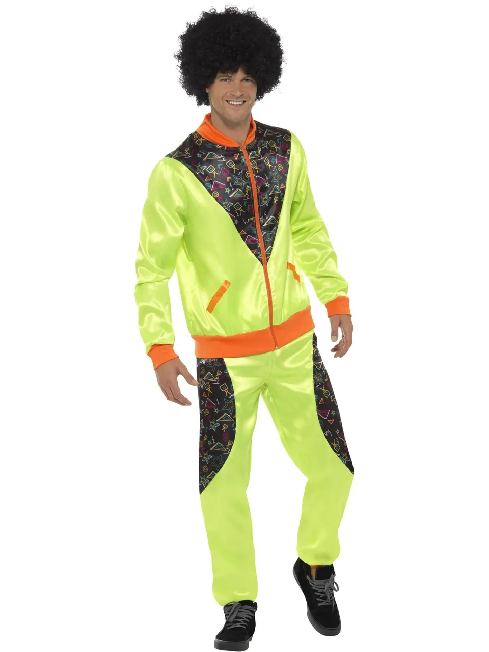 smiffys-fever-80s-shell-suit-kost-m-herren-neongr-n-l image 1