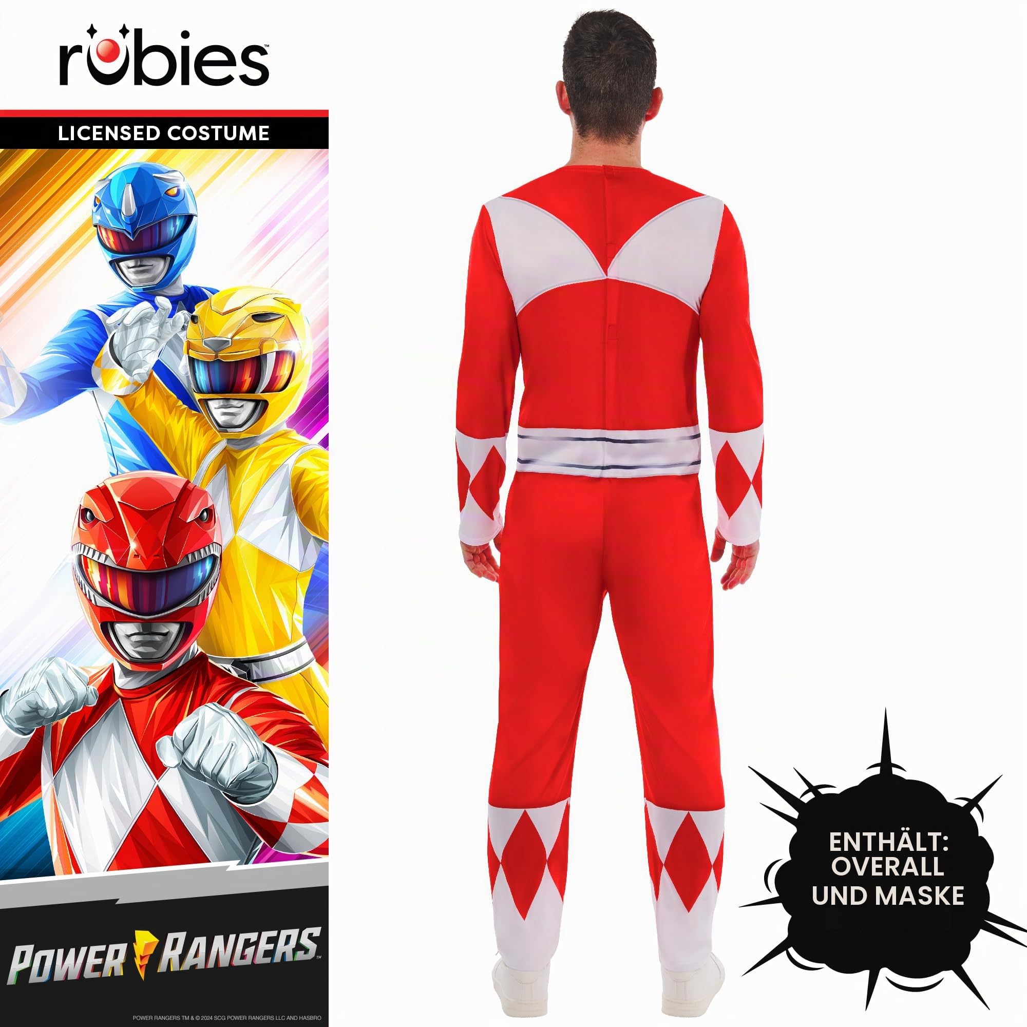 rubie-s-deluxe-power-rangers-red-ranger-kost-m-s-erwachsene image 4
