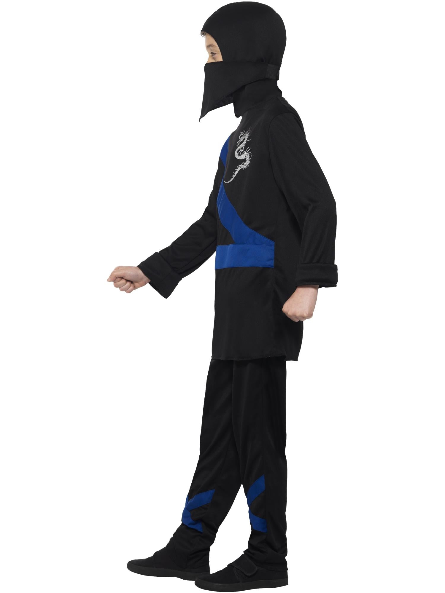 smiffys-fever-ninja-assassin-kost-m-kinder-schwarz-blau-m image 3