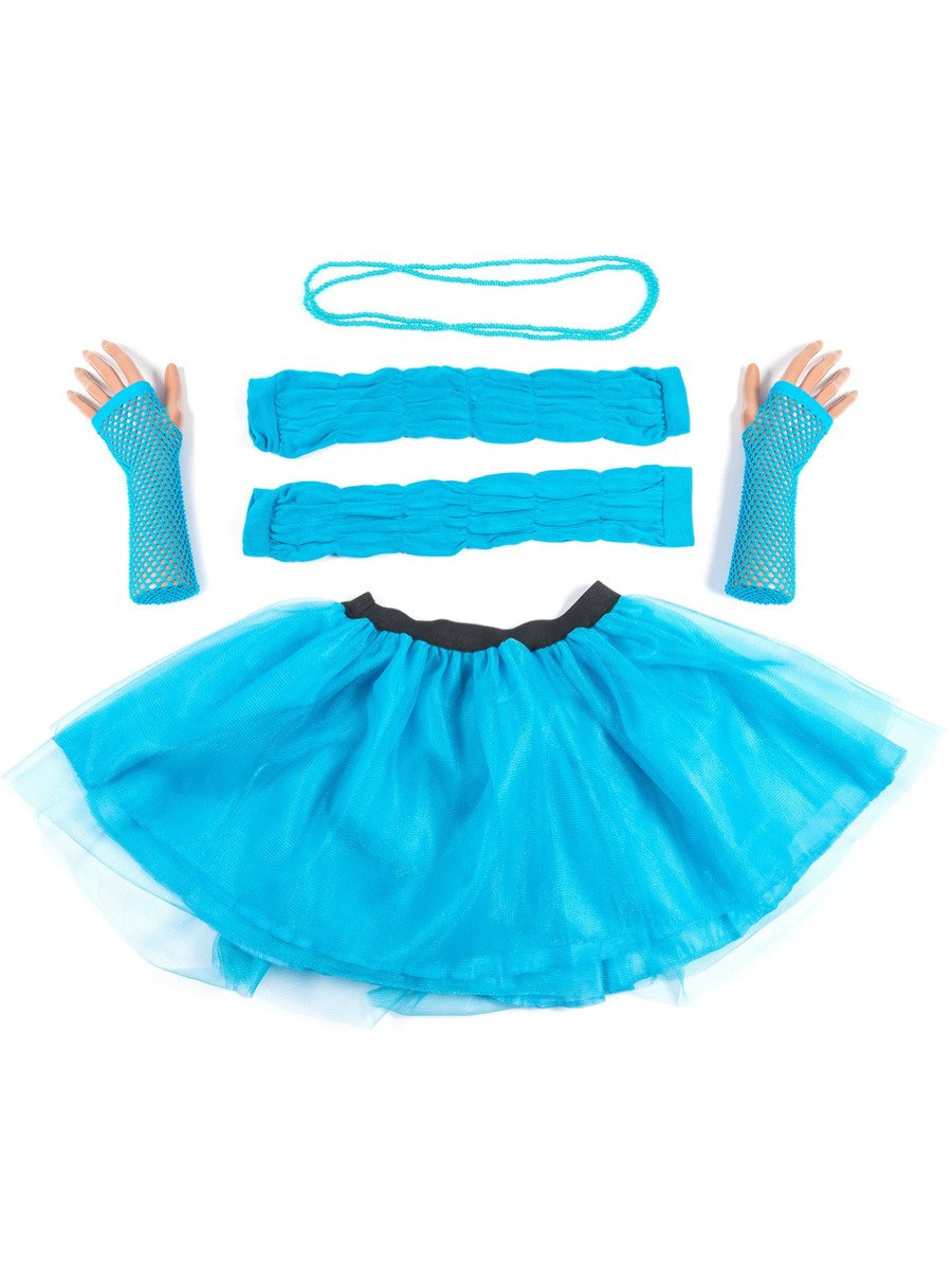 smiffys-fever-tutu-kost-m-set-blau-gr-8-12 image 1
