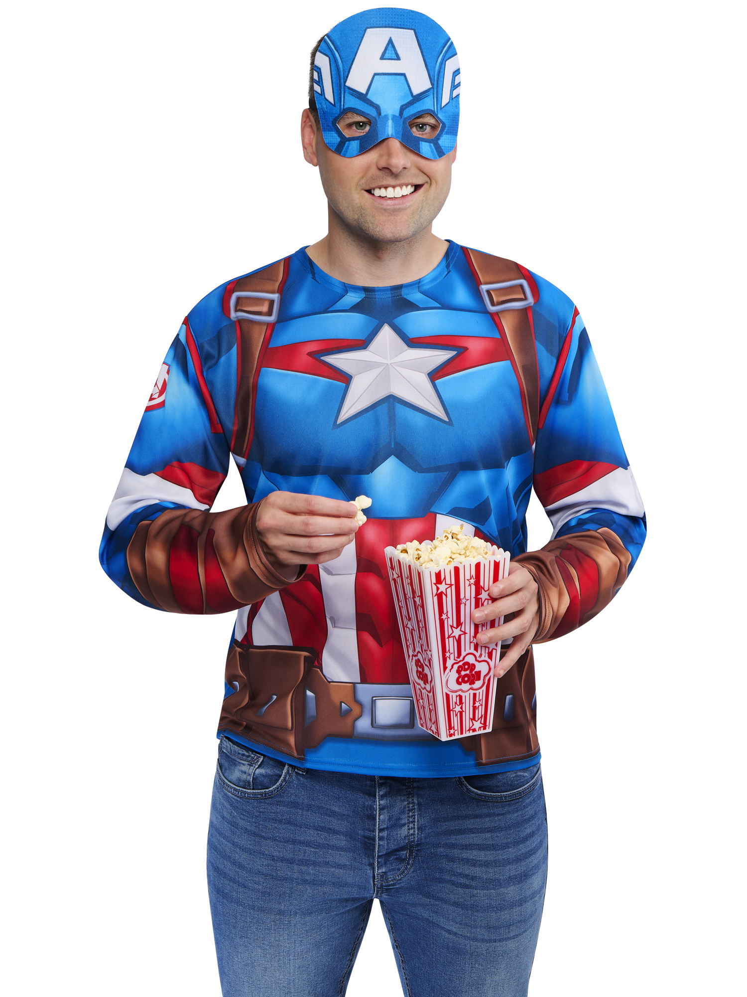 rubies-captain-america-top-maske-kost-m-m-l-erwachsene image 7