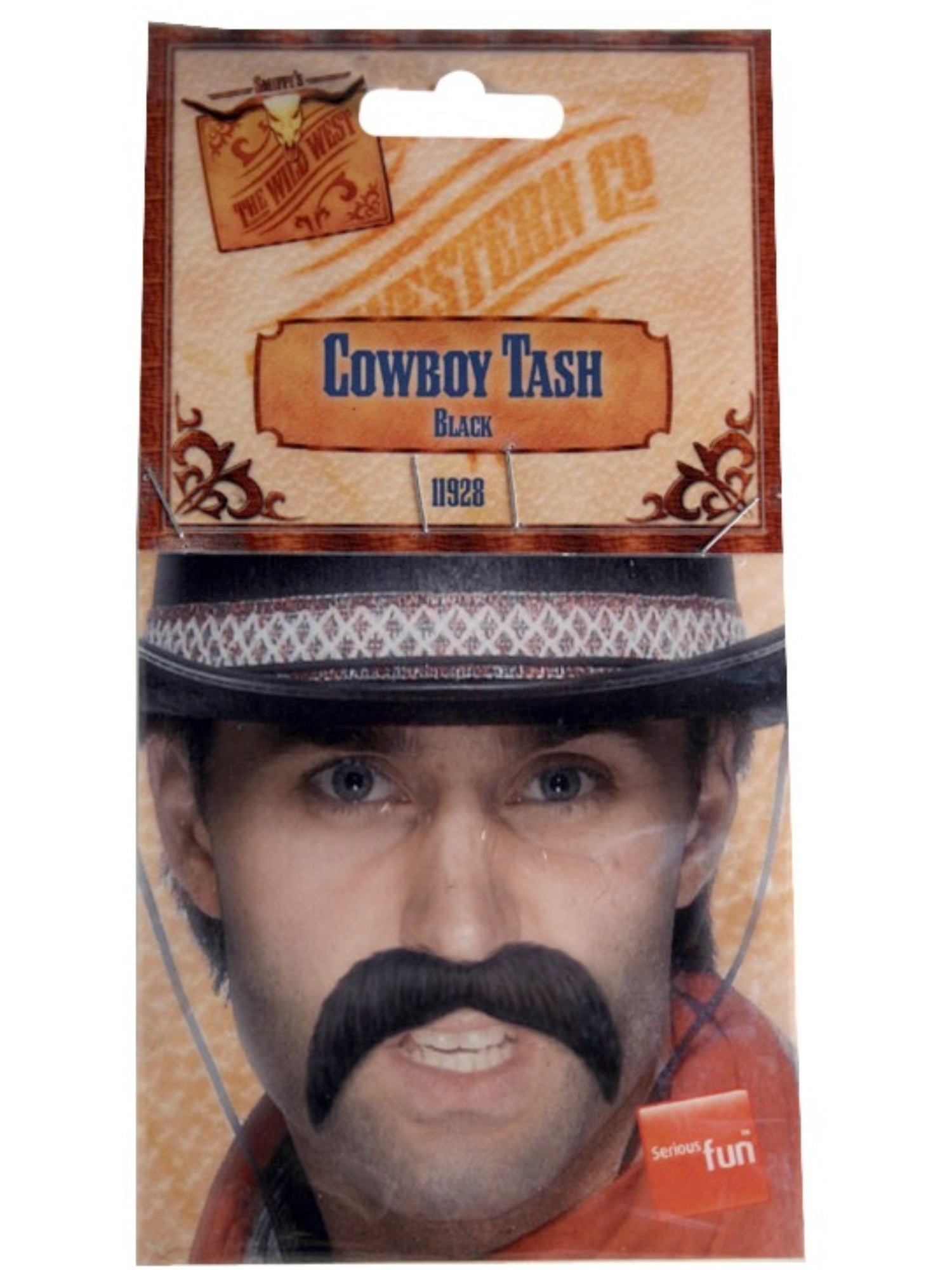 smiffys-fever-cowboy-schnurrbart-schnauzer-schwarz-selbstklebend image 2