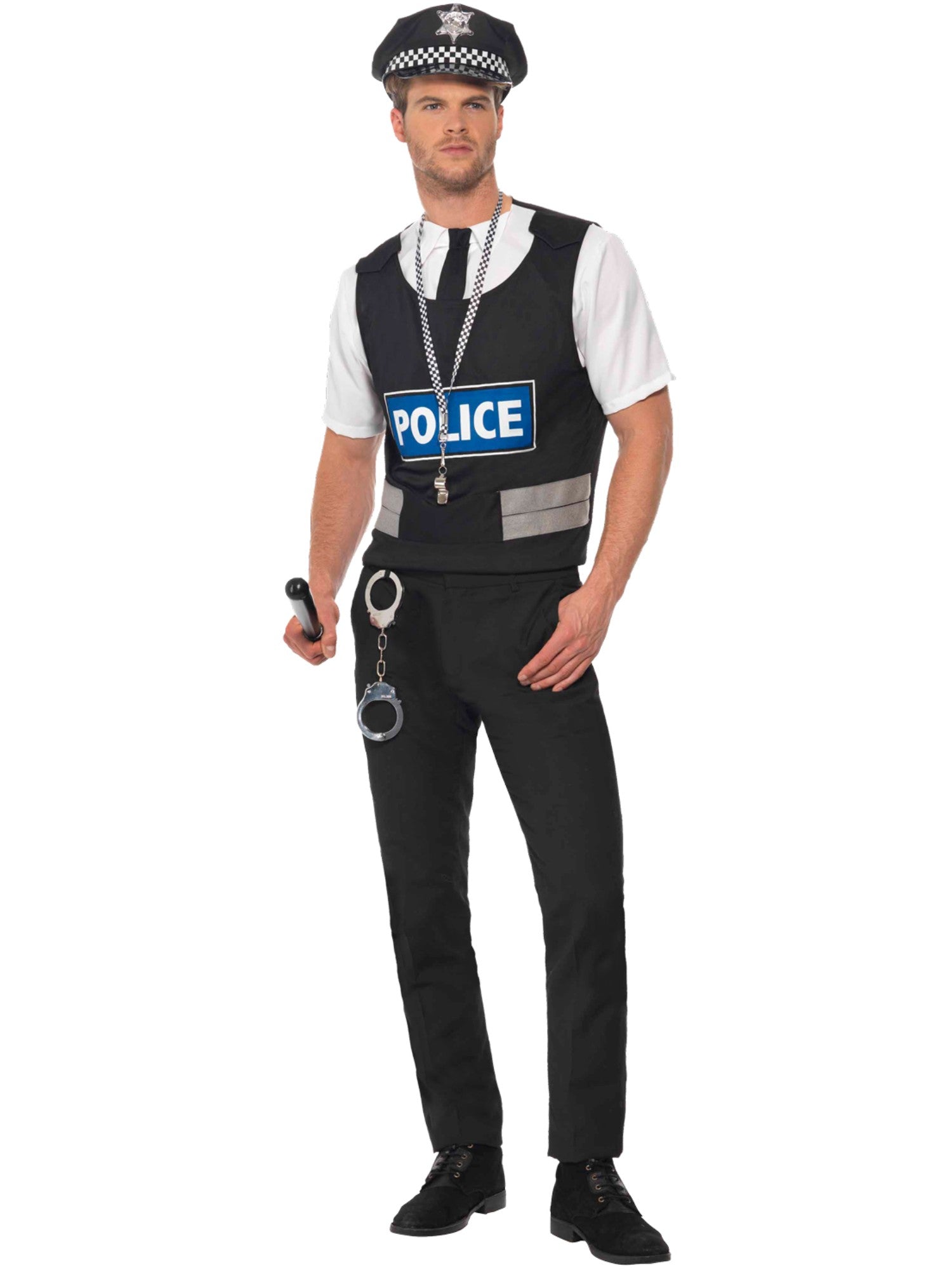 smiffys-fever-policeman-instant-kit-polizistenkost-m-m-schwarz image 4