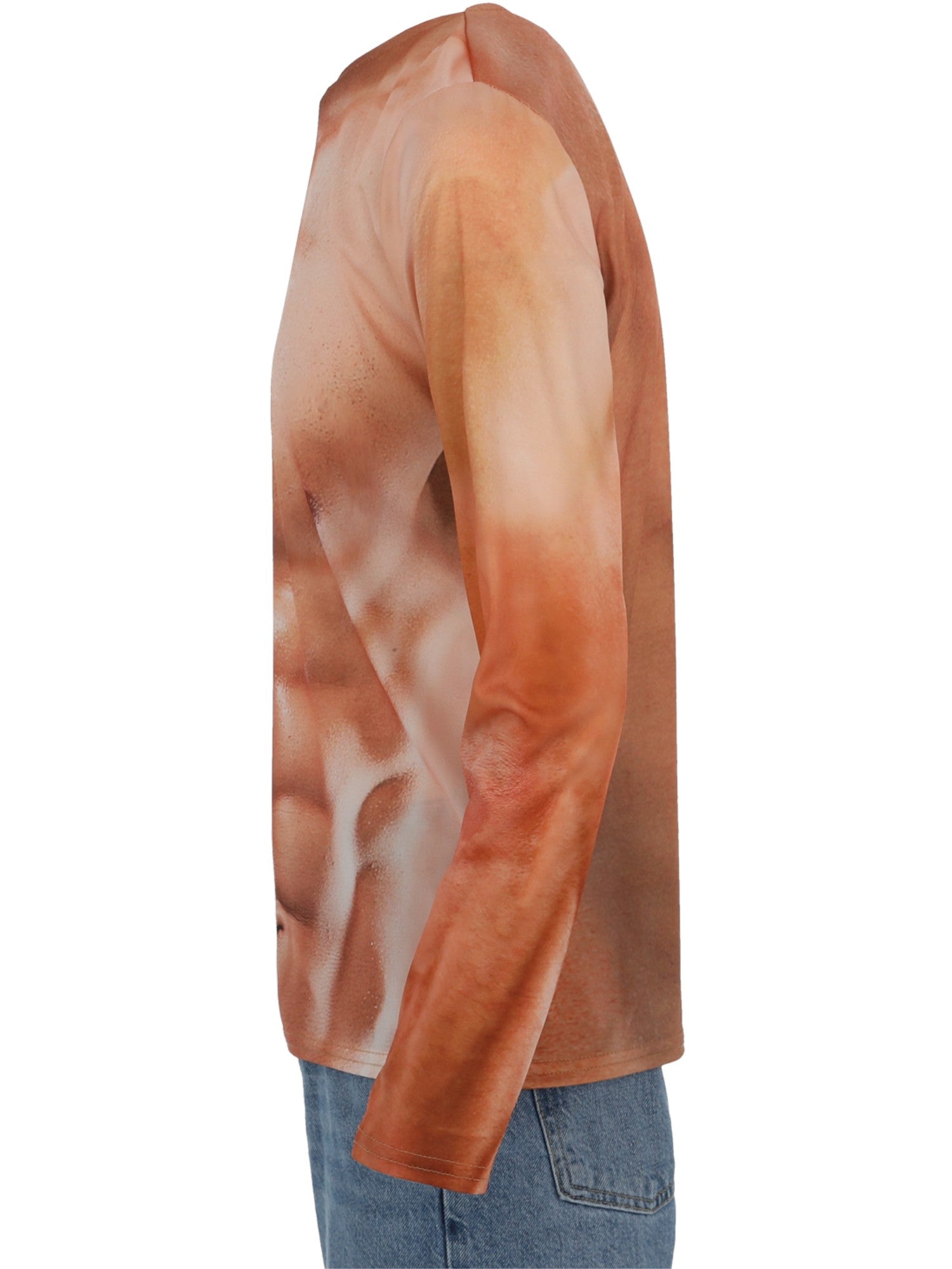 smiffys-fever-muskel-shirt-herren-hautfarben-langarm-m-l image 3