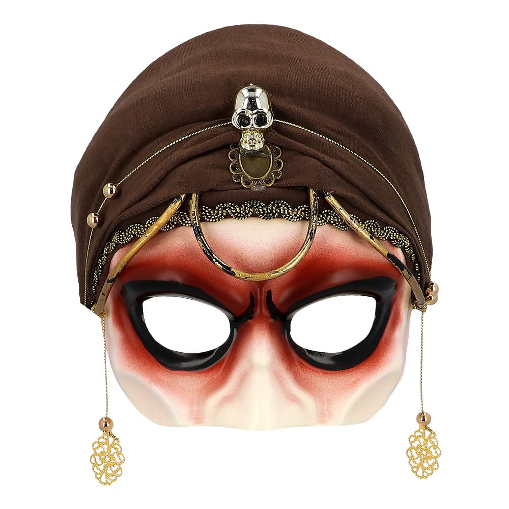 boland-maske-wahrsagerin-halbmaske-mit-kopftuch-braun image 2