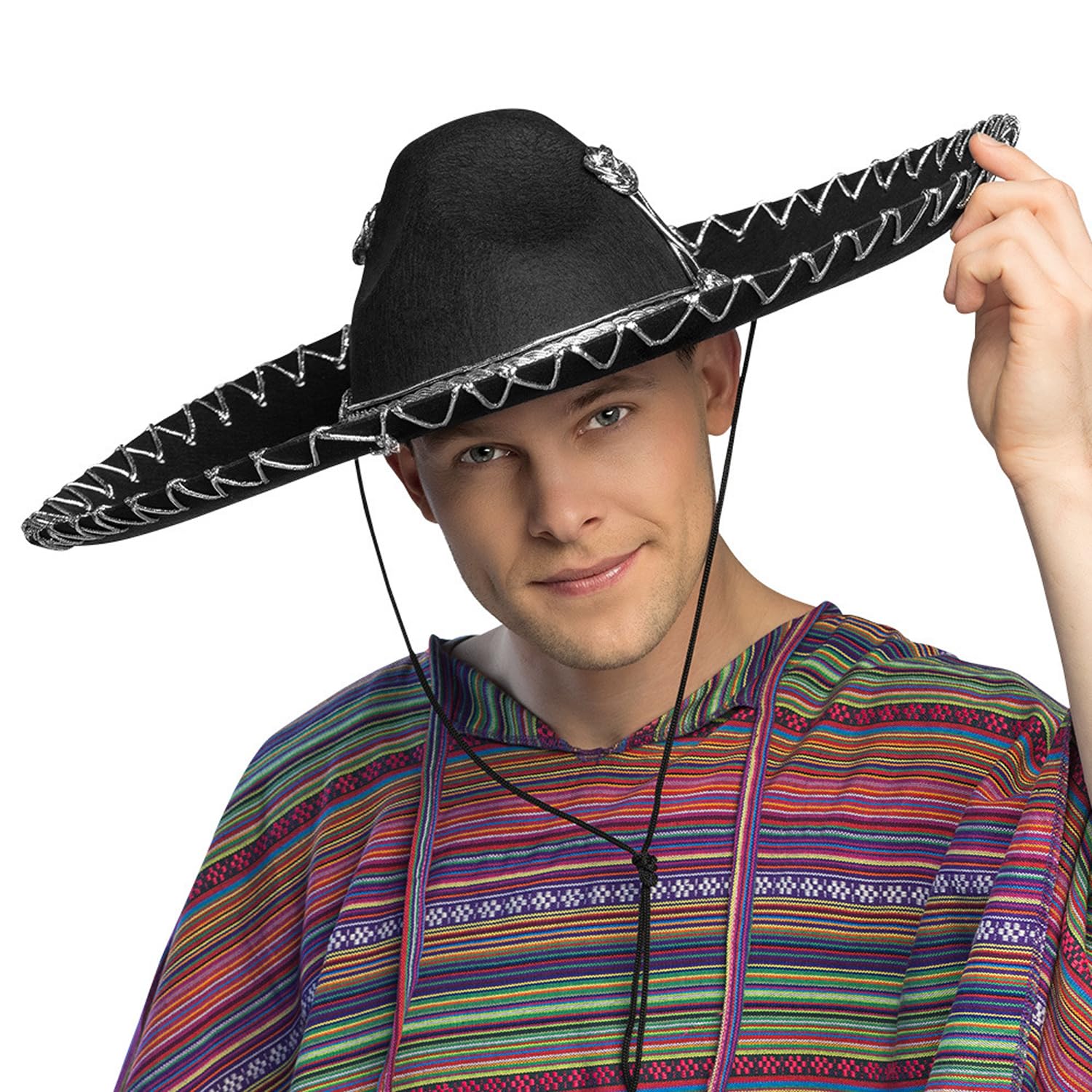 boland-guillermo-sombrero-hut-schwarz-4er-set-50-cm-mexiko image 3