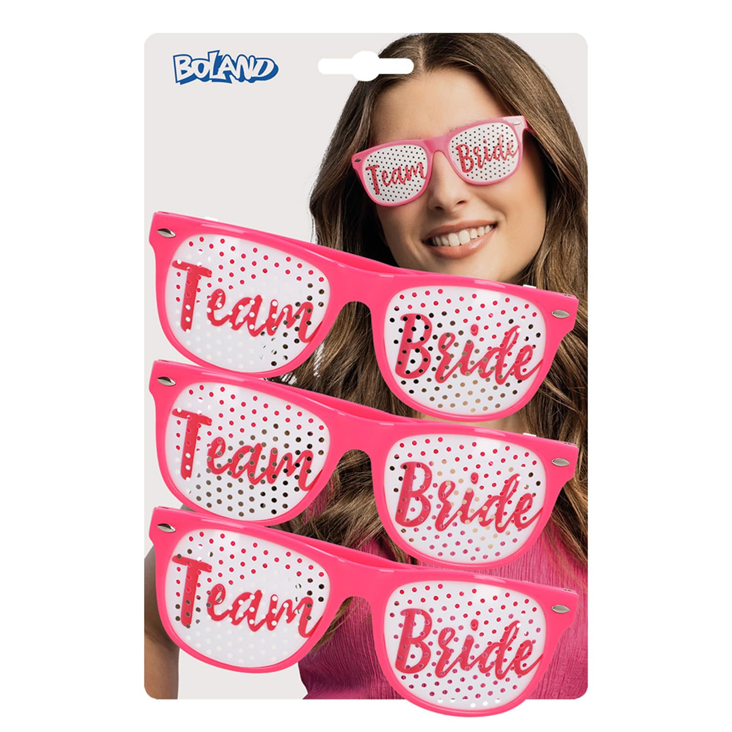 boland-accessories-partybrillen-team-bride-rosa-3er-set image 2